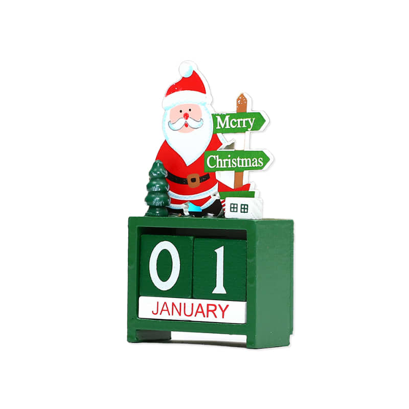 Christmas Wooden Daily Blocks perpetual Calendar - PCS202 Image