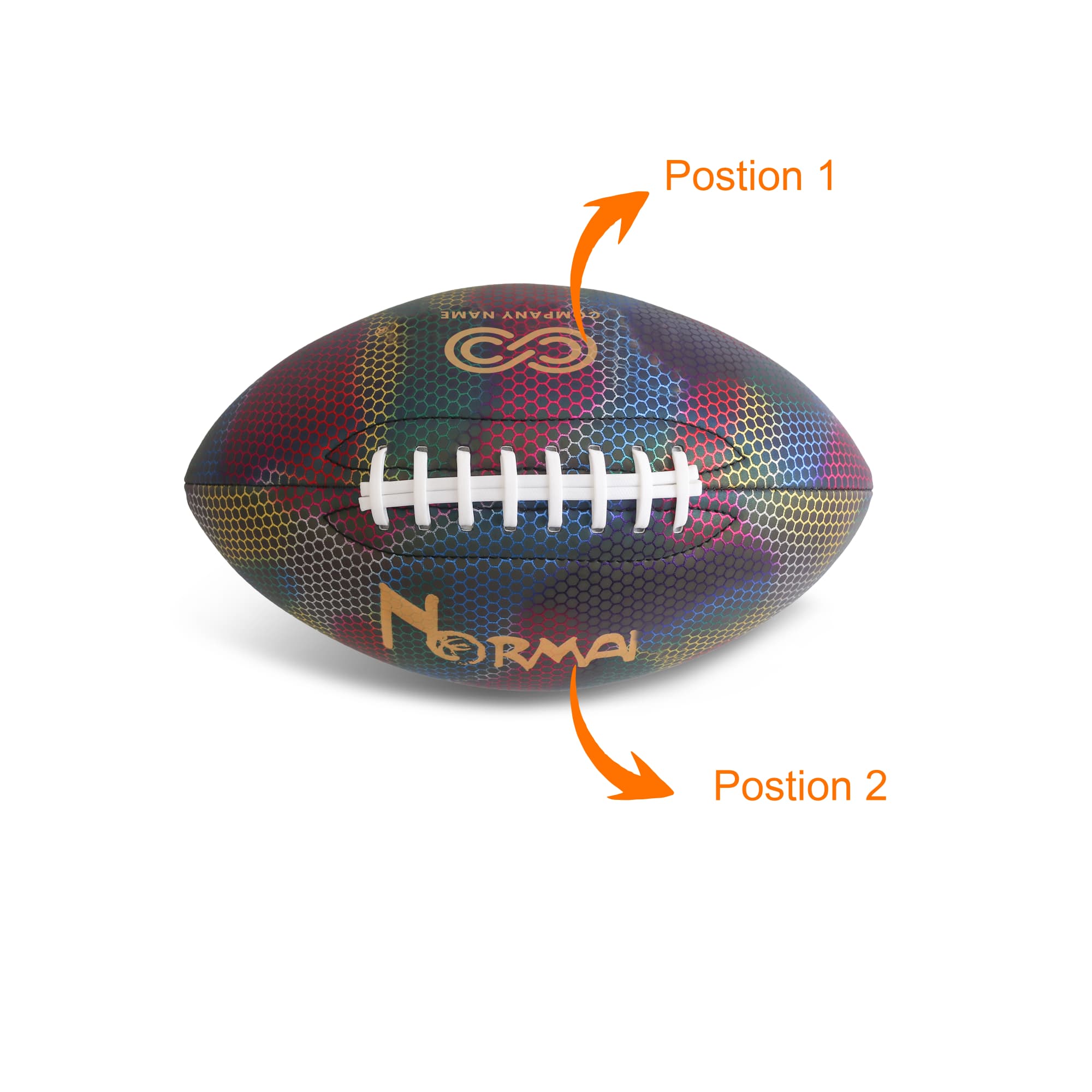 Holographic Glowing American Football - PCH555 Image 