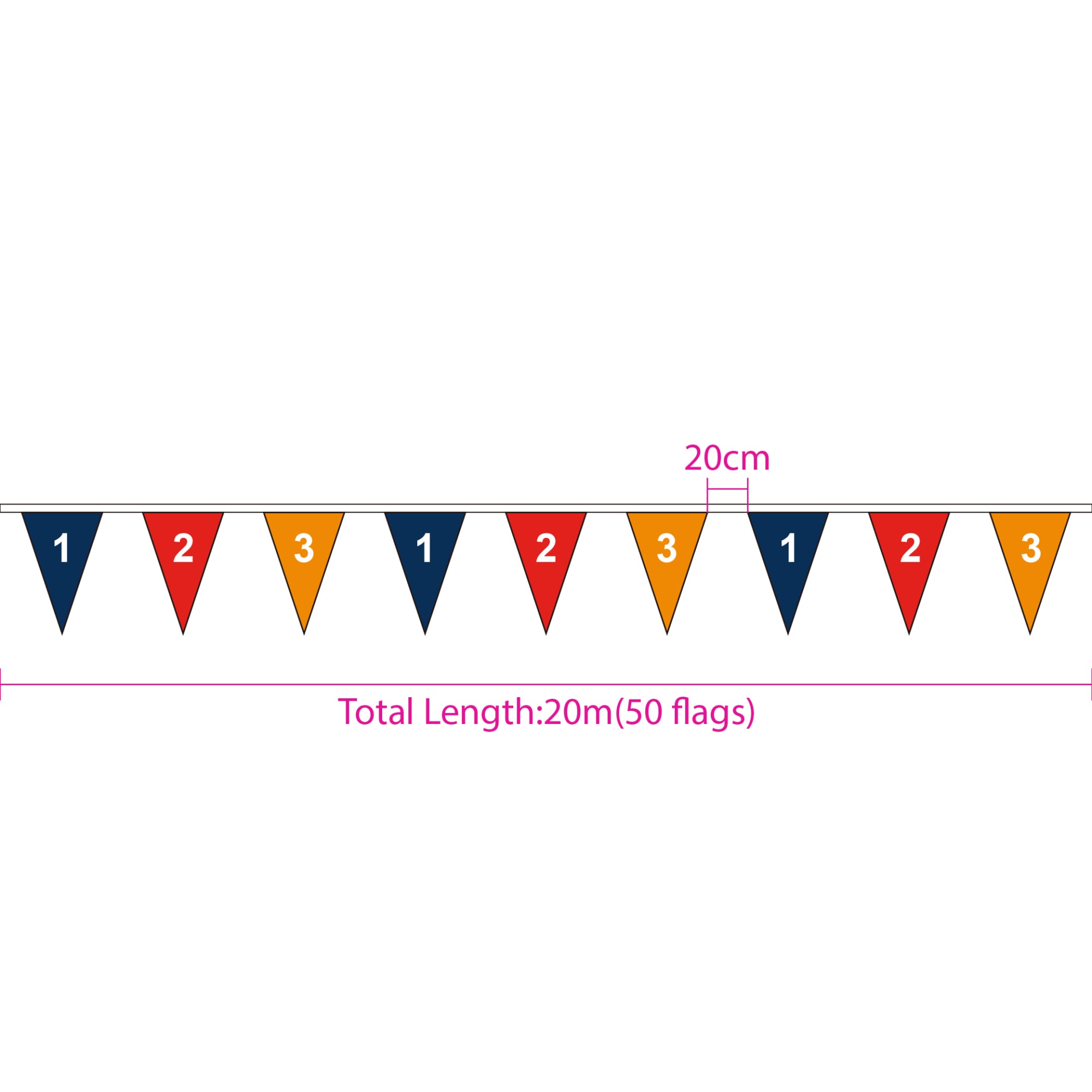 Alternative view of Custom PVC Pennant String Flags