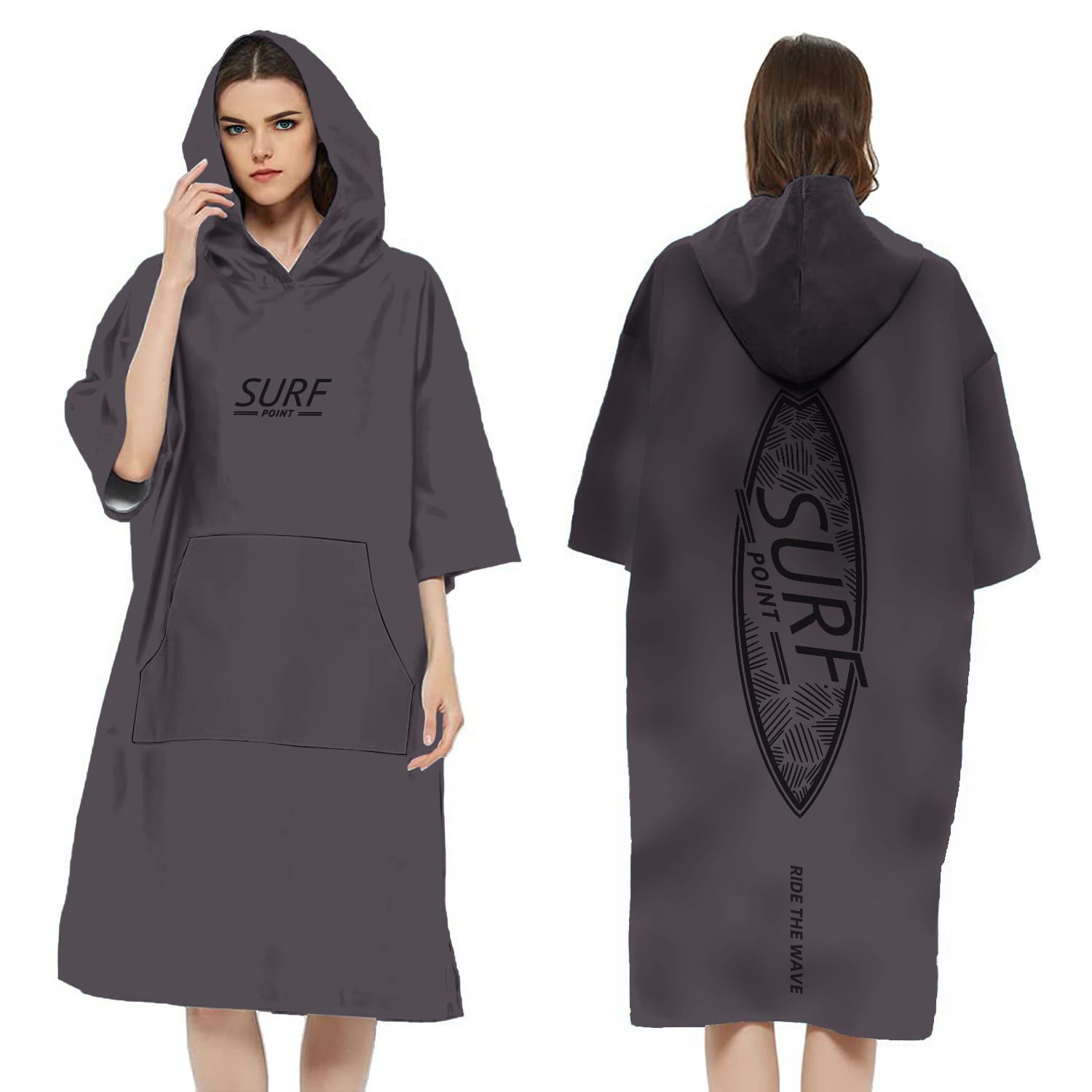 Alternative view of Quick-Drying Sublimation Hooded Change Towel