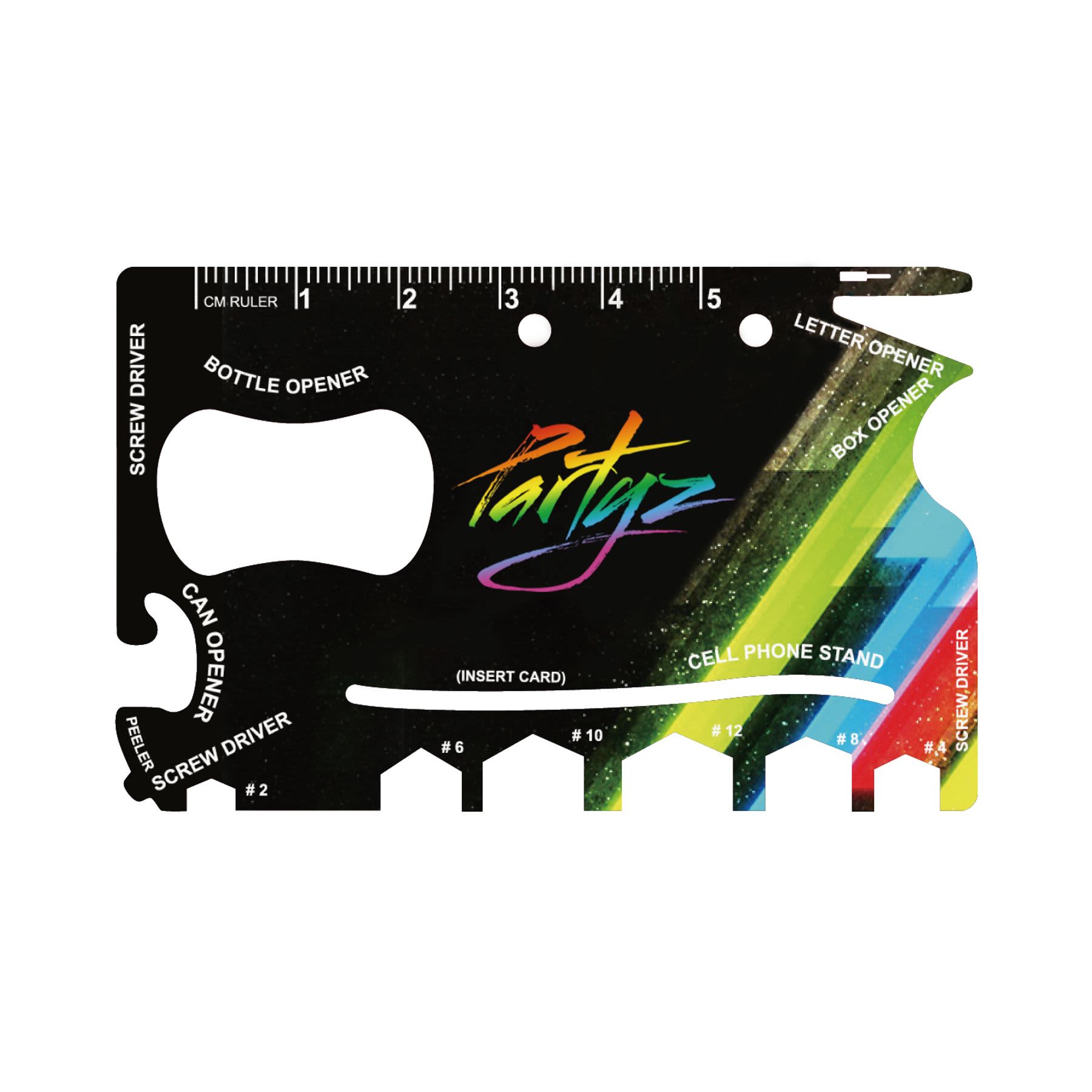 Full color print Card- sized Multi-tool