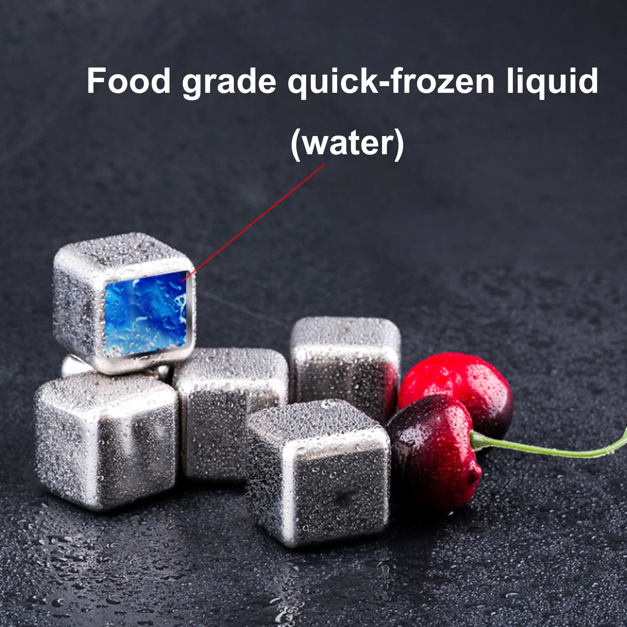Stainless Steel Ice Cube Set (6pcs) - PCH292 Image 