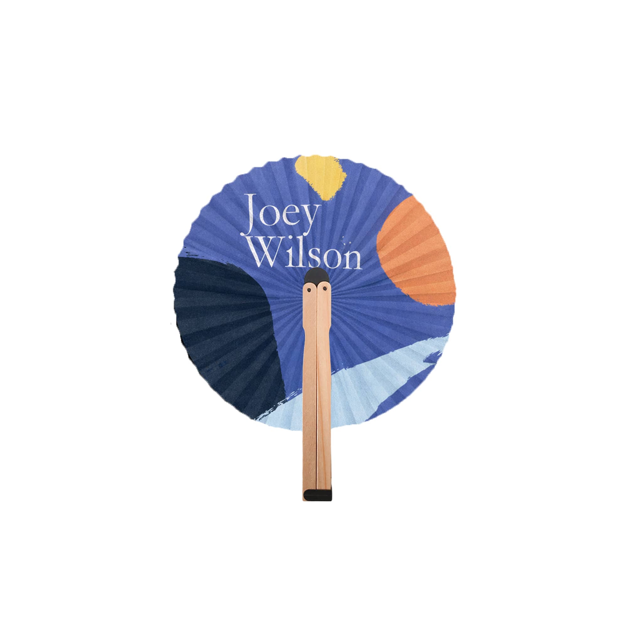 Alternative view of Round Wooden Paper Fan