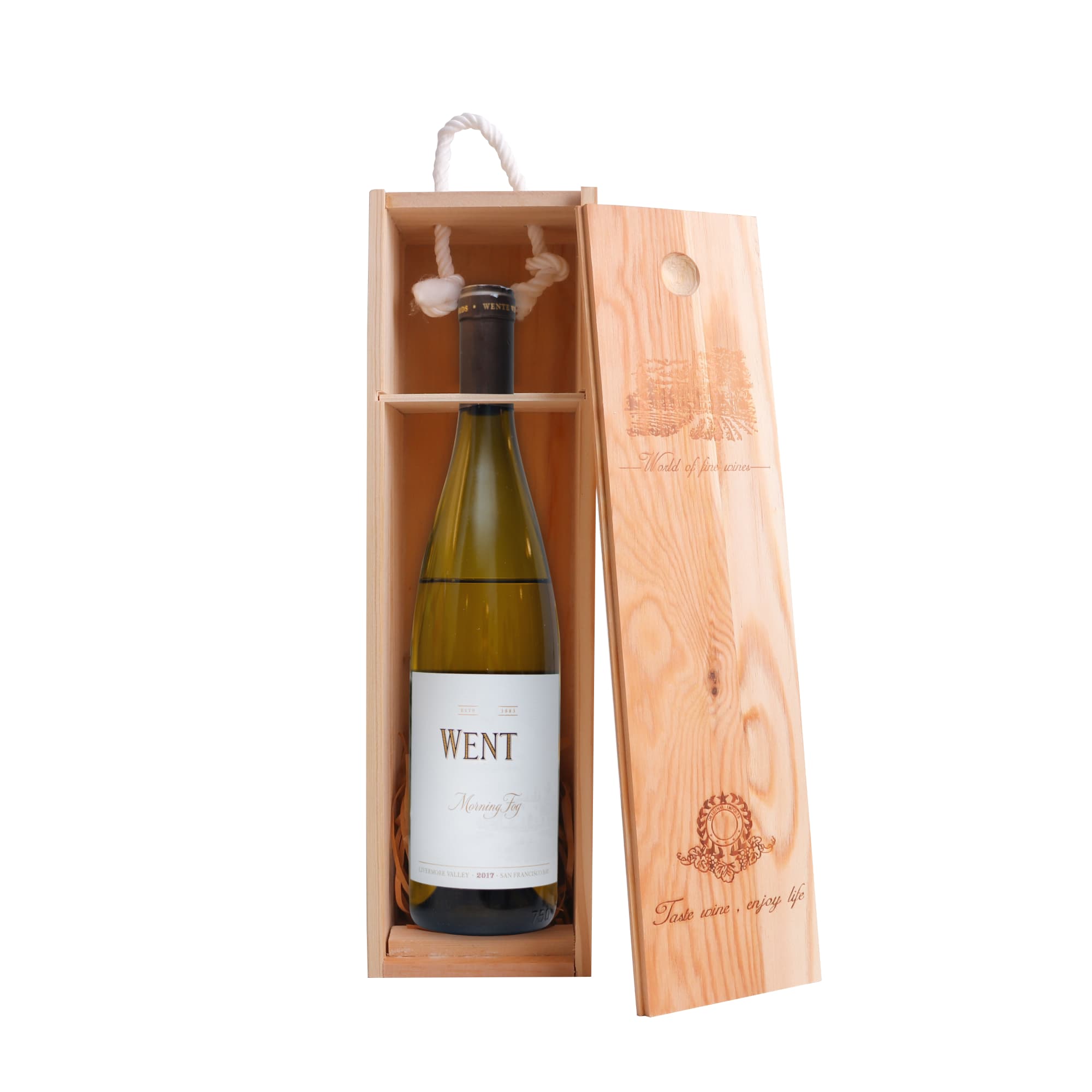 Single Bottle Wooden Wine Box - PCPB560 Image