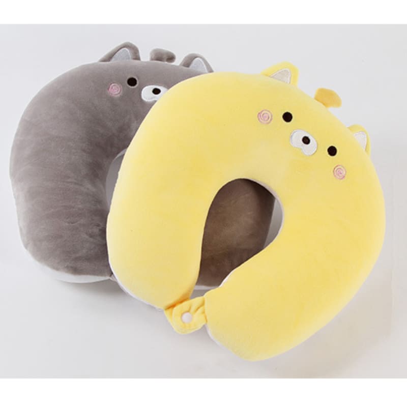 Cat Shaped 2 In 1 Travel Pillow - PCTP003 Image 