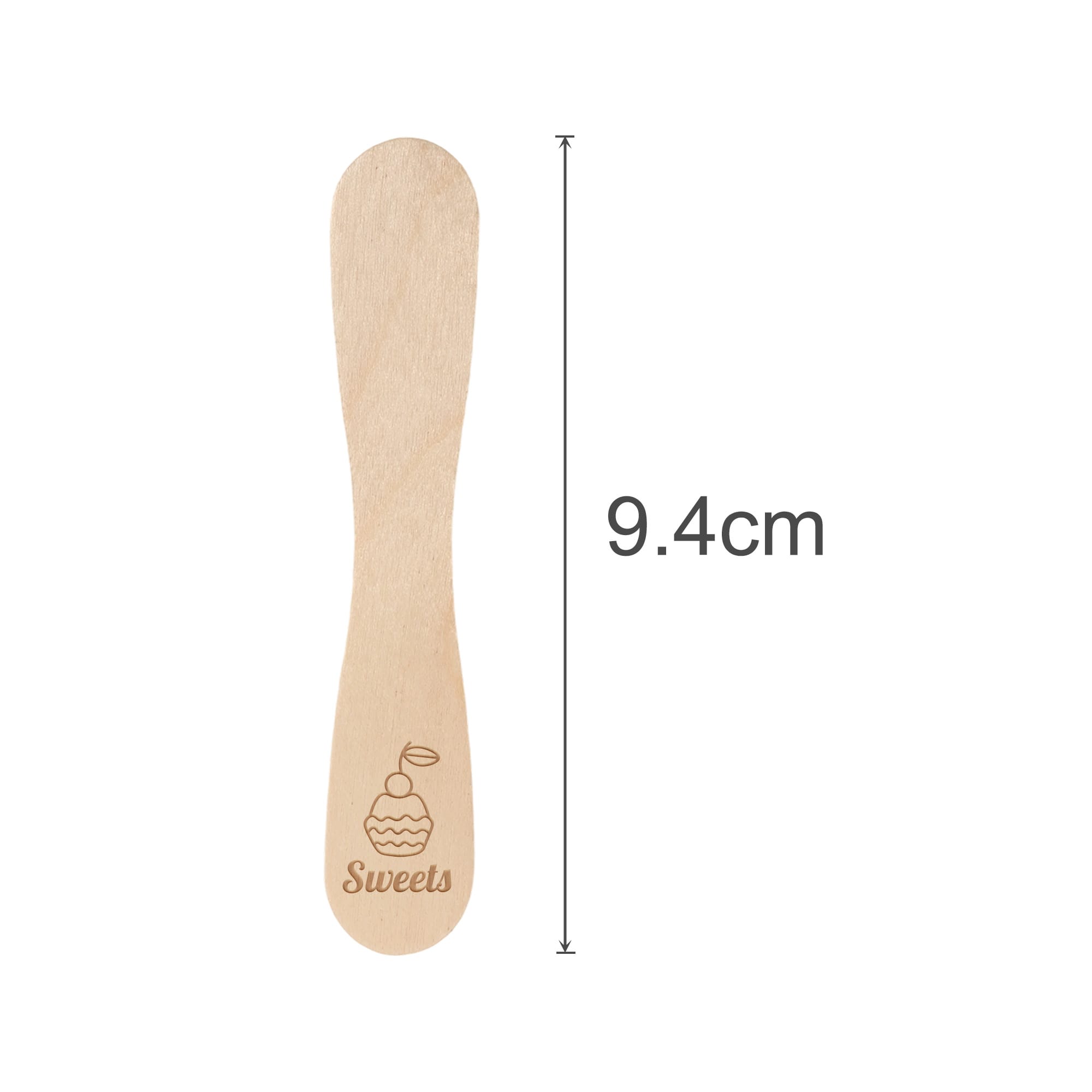 Alternative view of Pack of 100 Wooden Ice Cream Spoons Sticks