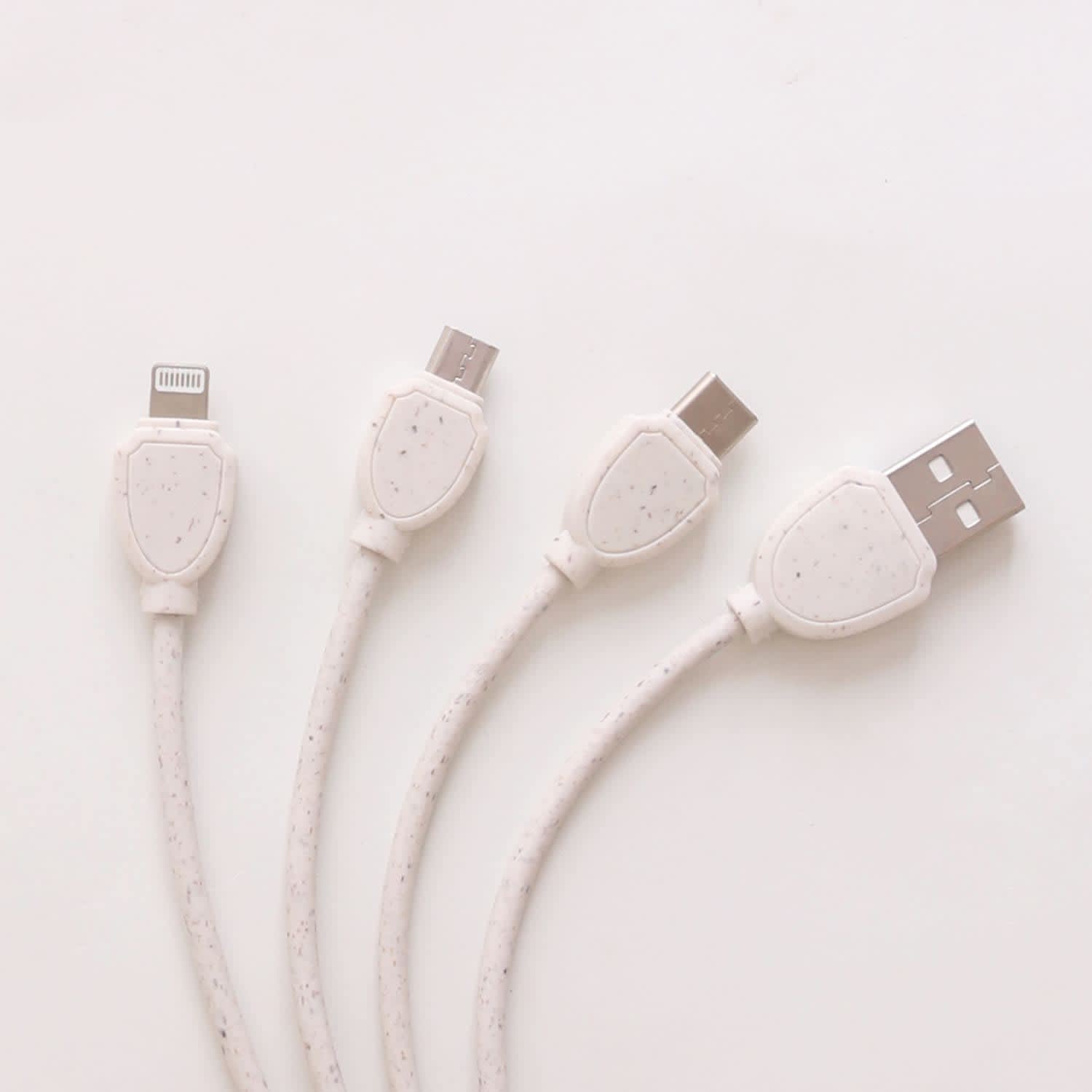 Wheat Straw Charging Cable - Round Shape - PCBA102 Image 