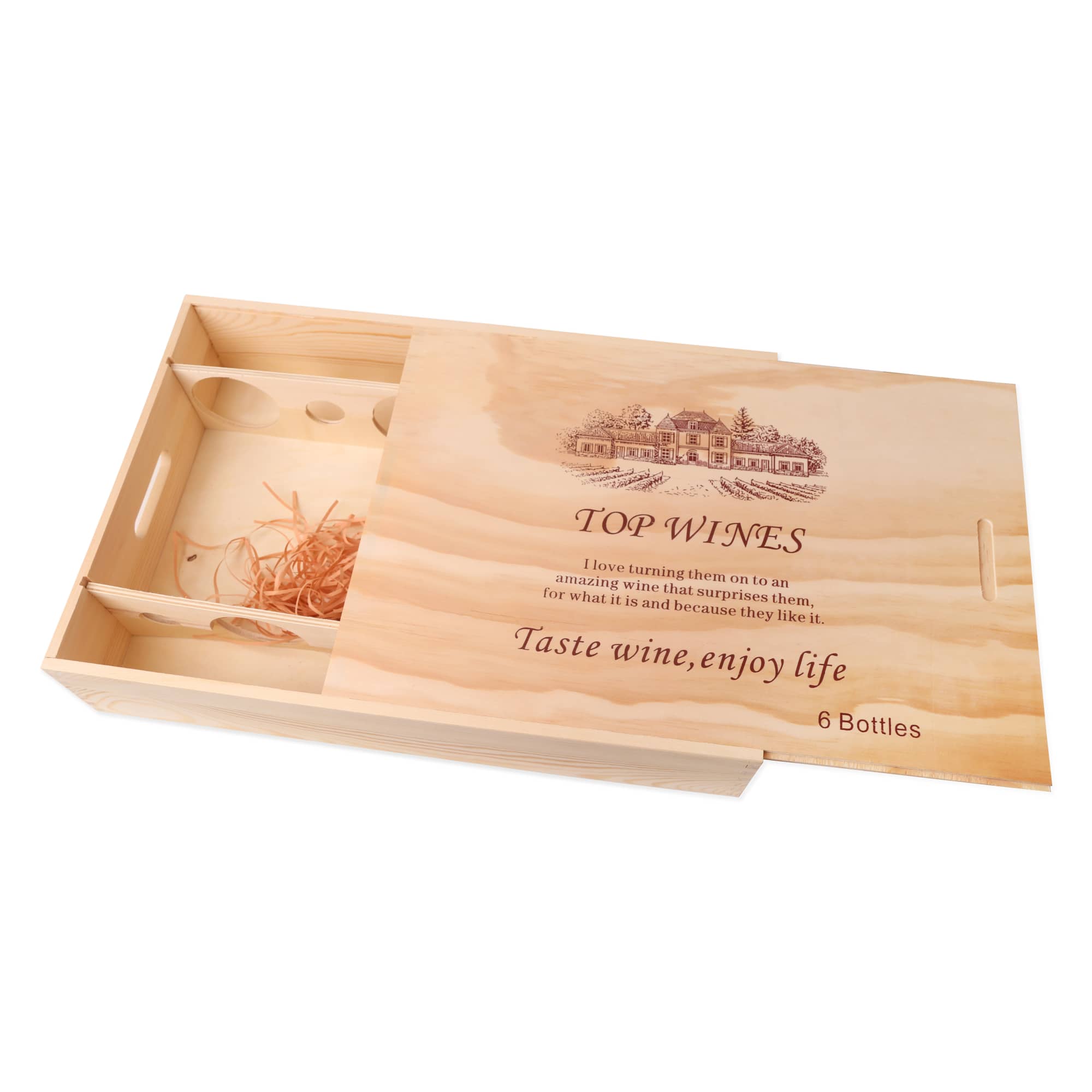 Six-pack Wooden Wine Gift Box - PCPB580 Image 