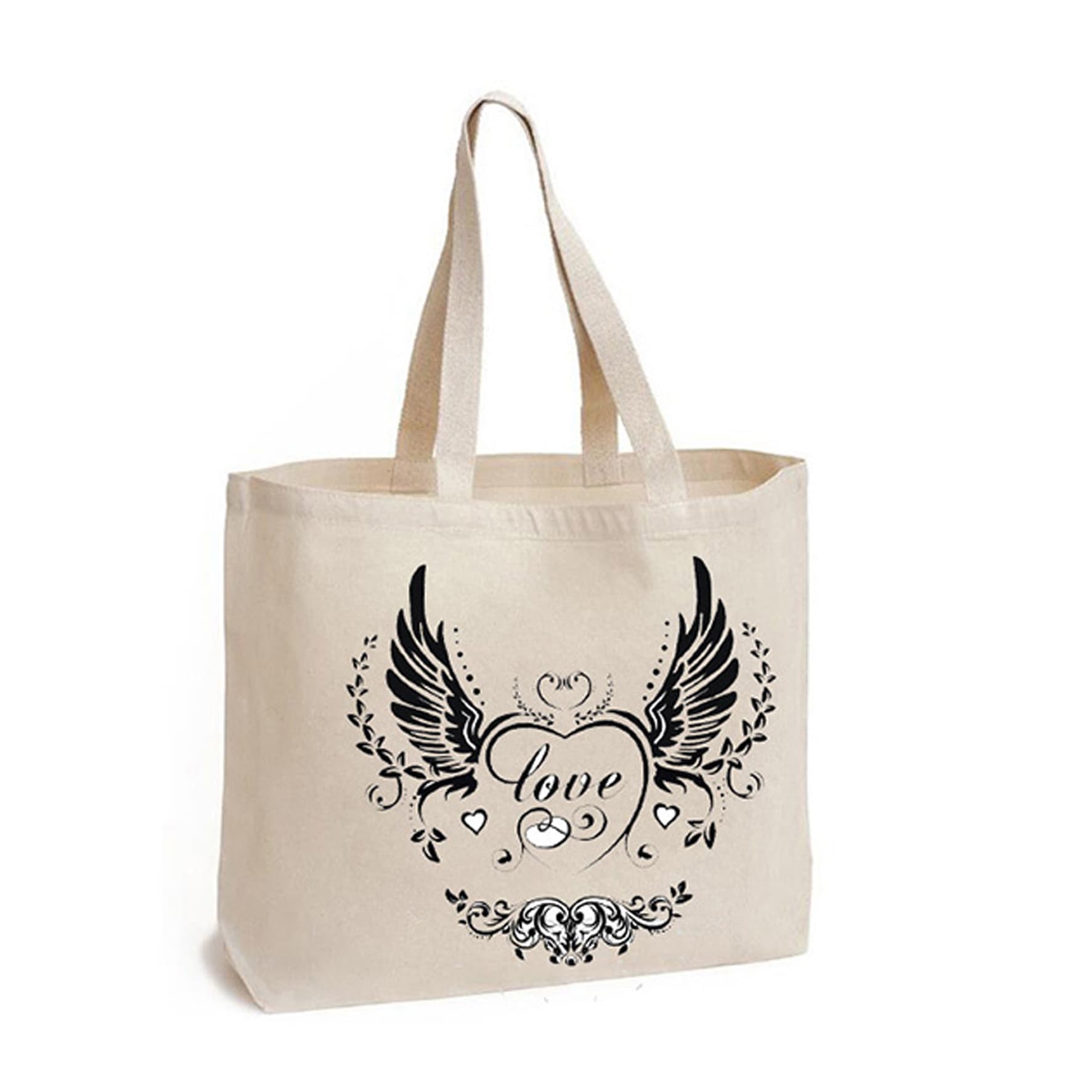 140gsm Short Handle Calico Bag with Gusset