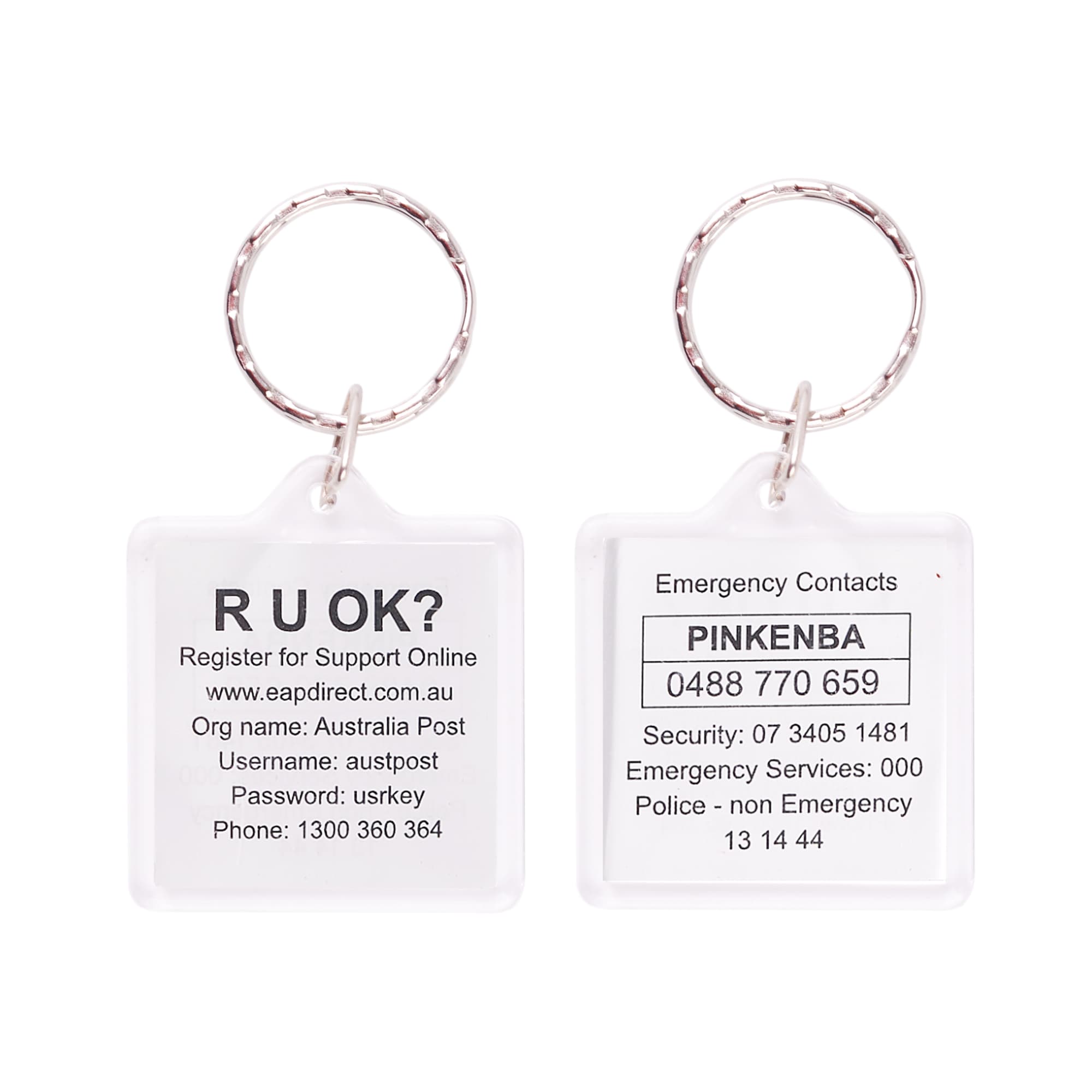 Square Acrylic Keyring