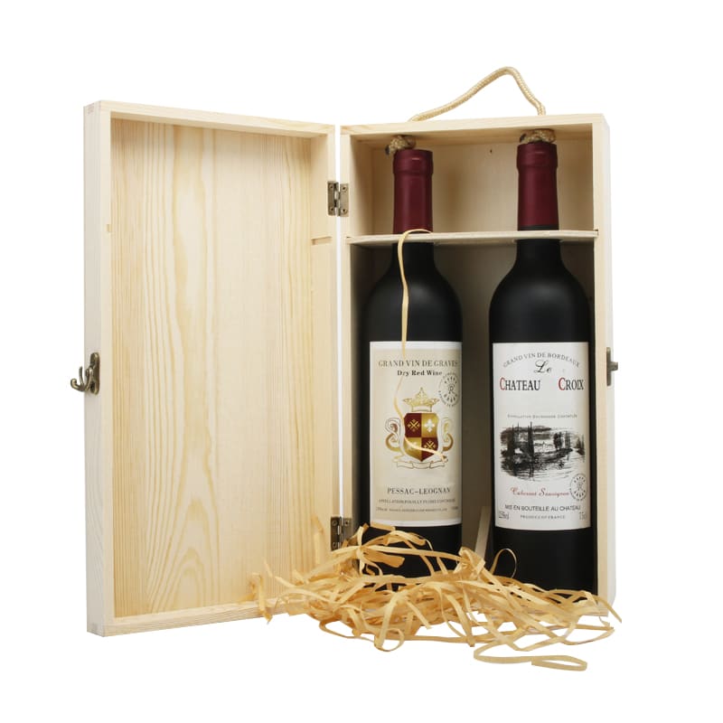 Double Bottle Wooden Wine Box - PCPB565 Image
