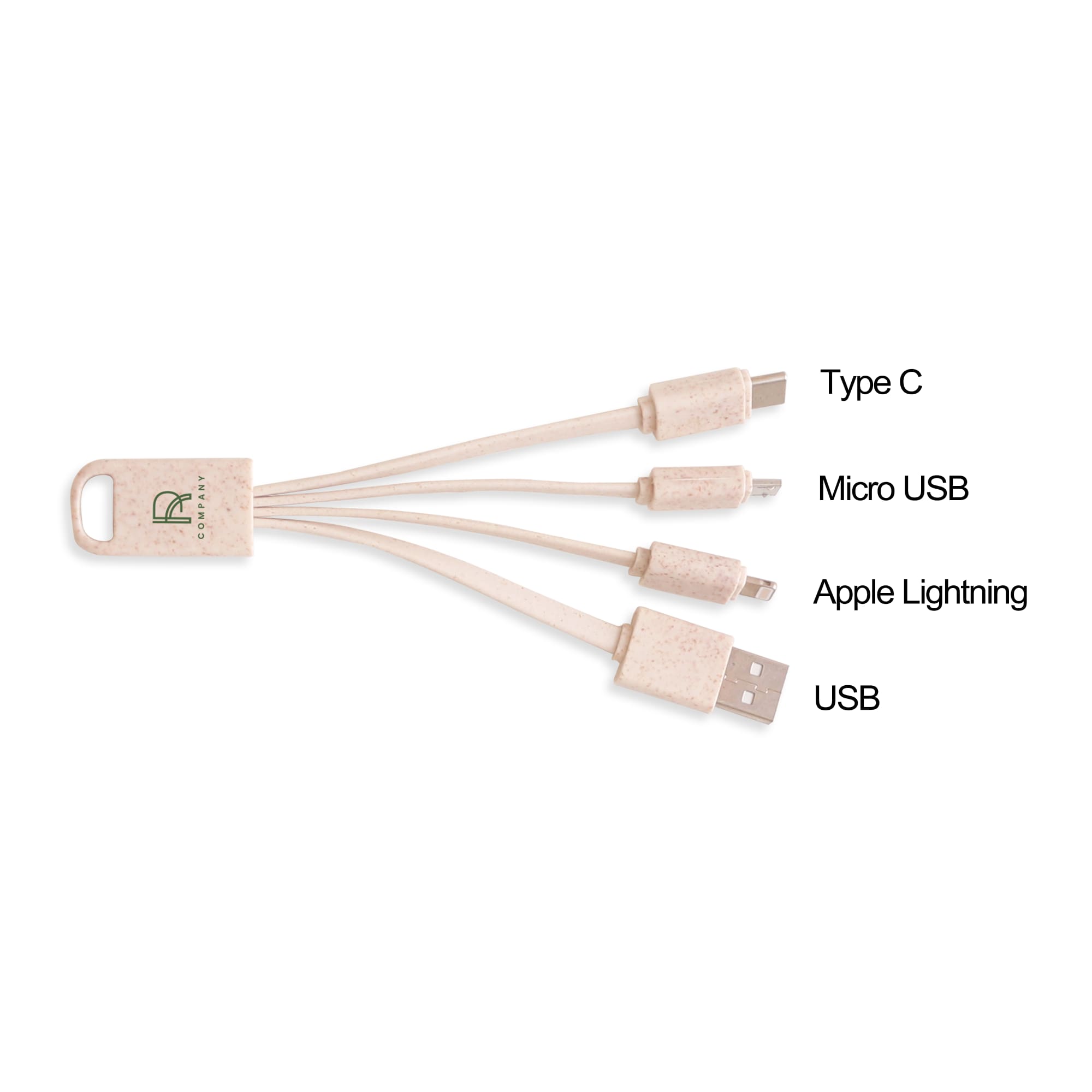 Alternative view of Wheat Straw Charging Cable - Square Shape B