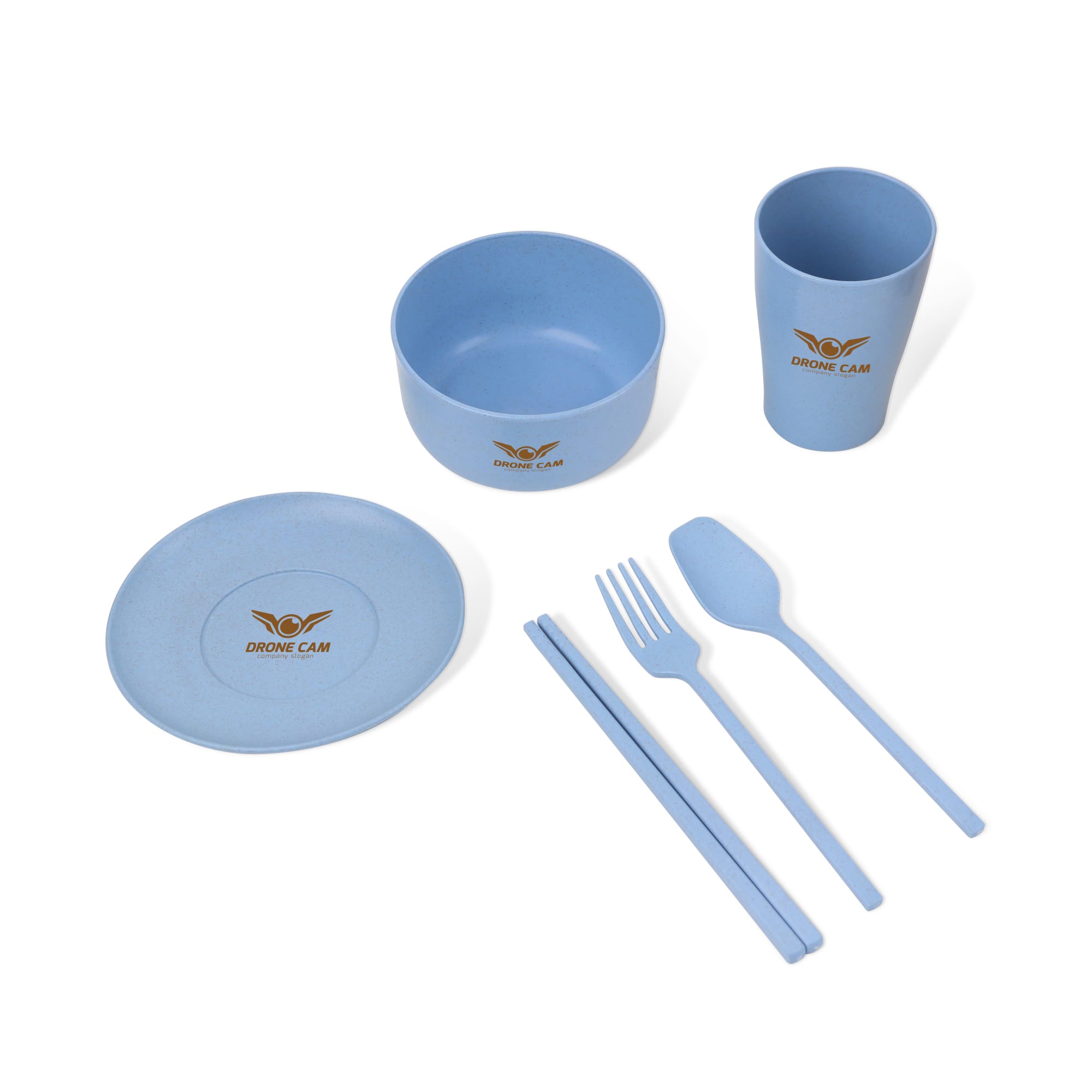 Wheat Straw Tableware Set (6 Pieces) - PCH470 Image 