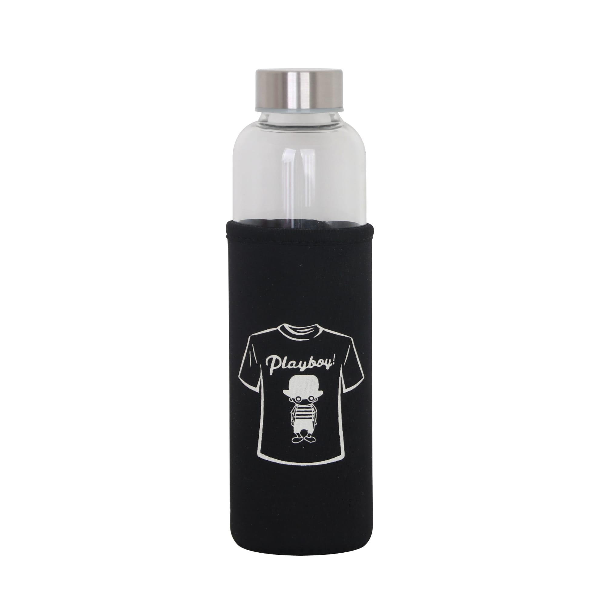550ml Glass Drink Bottle with Stainless steel Lid - PCD055 Image 