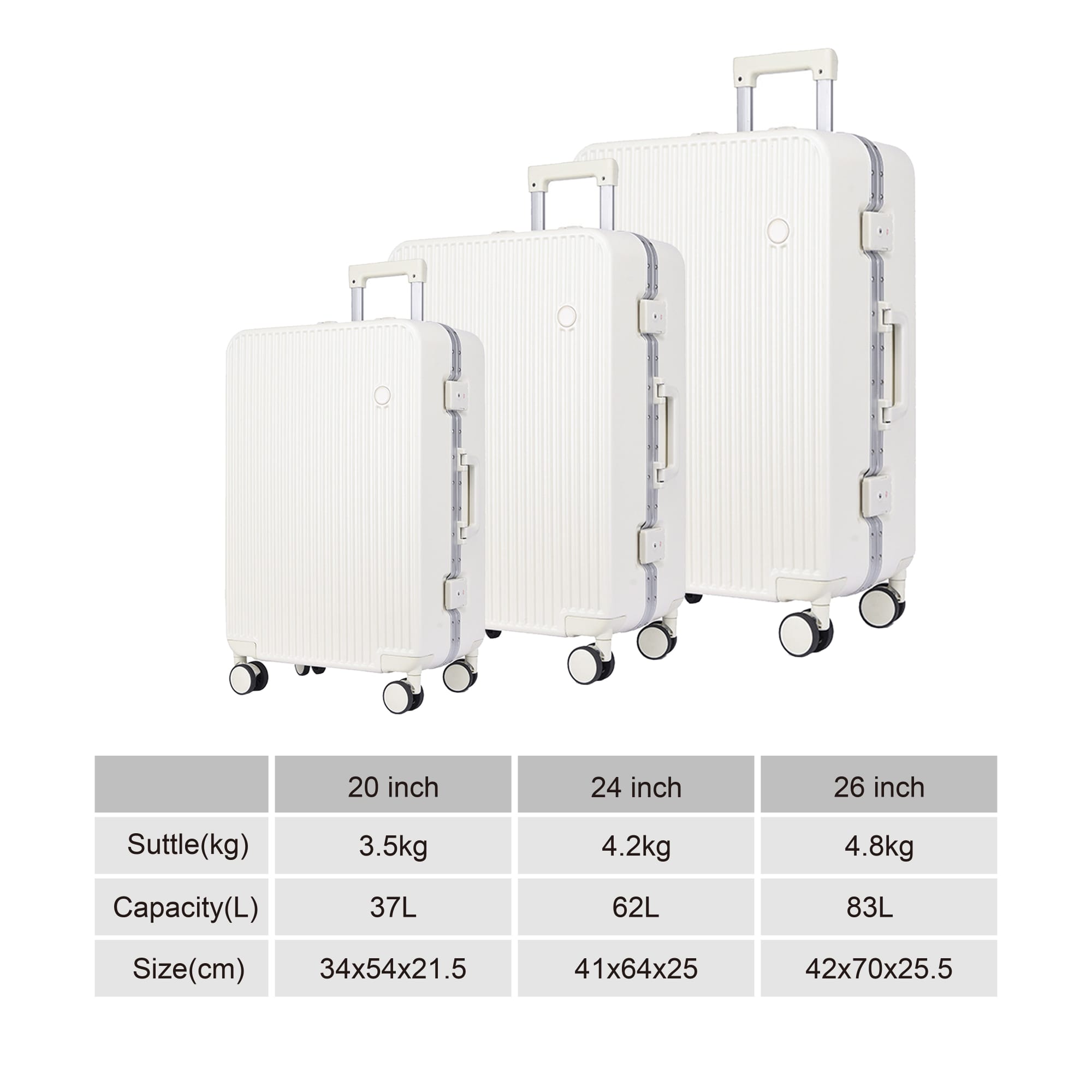 Ribbed ABS suitcase - PCK021 Image 