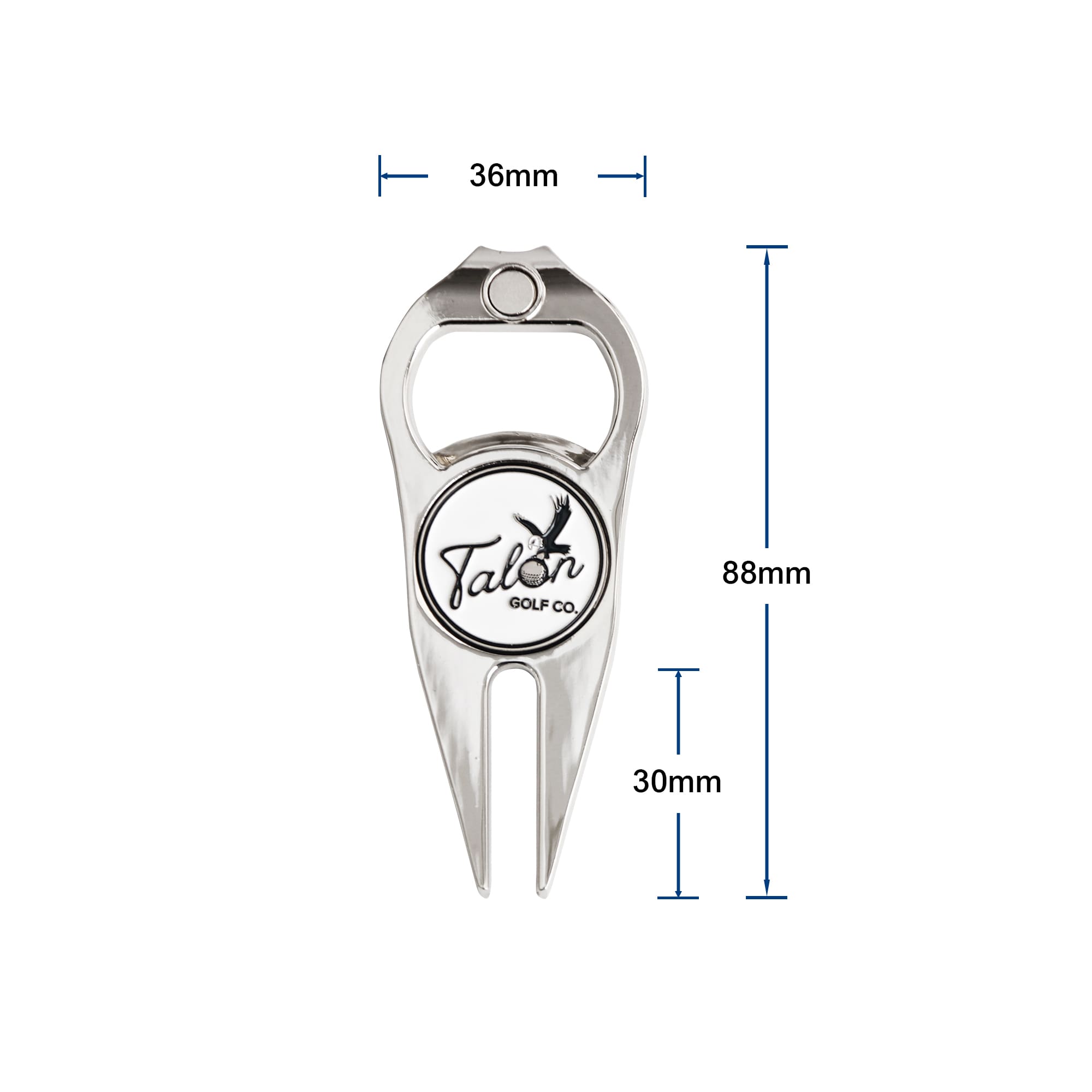 Alternative view of Golf Divot with Ball Marker and Bottle Opener