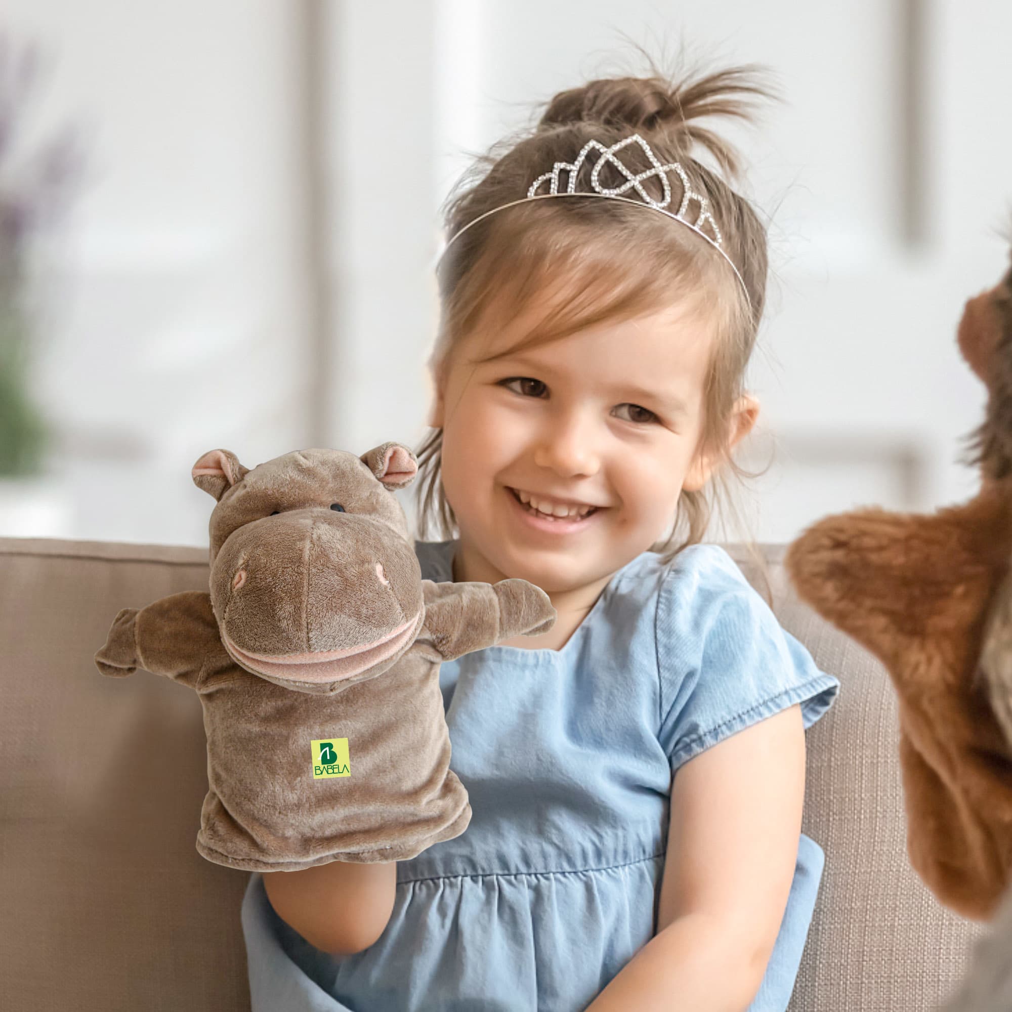 Hippopotamus Hand Puppet - PCPT115 Image 