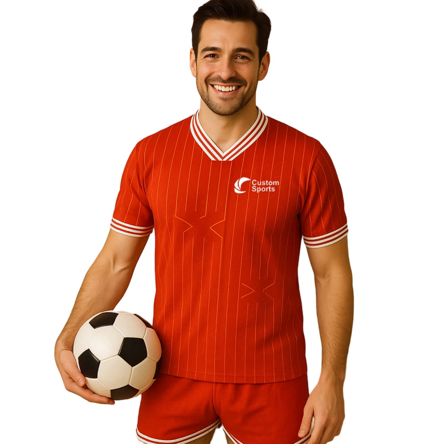 Alternative view of 100% Polyester Sublimated Breathable V-Neck Raglan T-shirt
