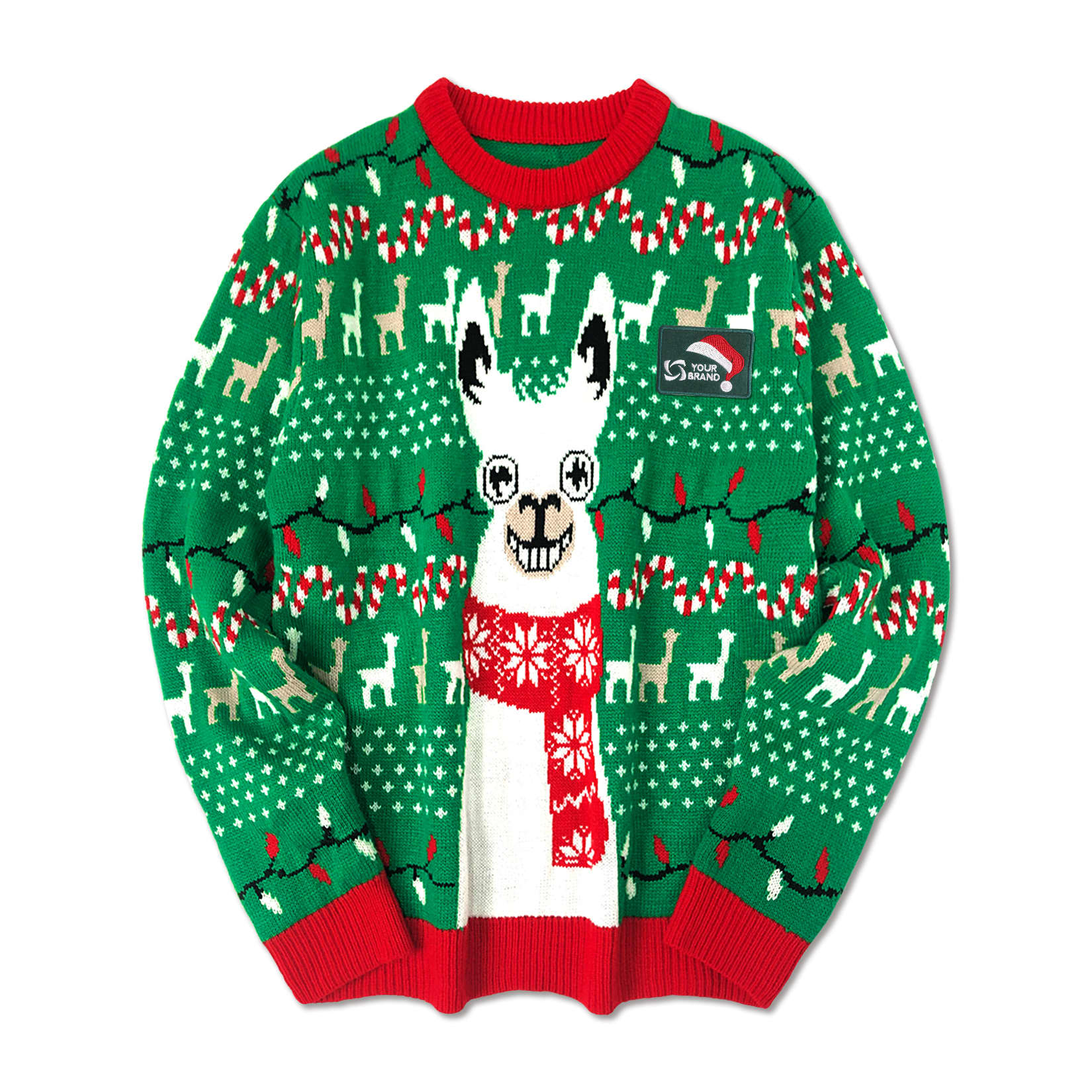 Unisex Acrylic Jacquard Christmas Jumper with Donkey
