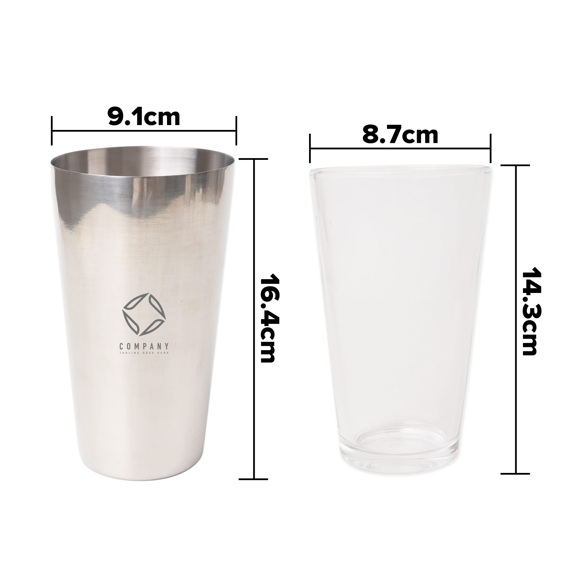 Boston Cocktail Shaker(400ml+750ml) - PCH685 Image 