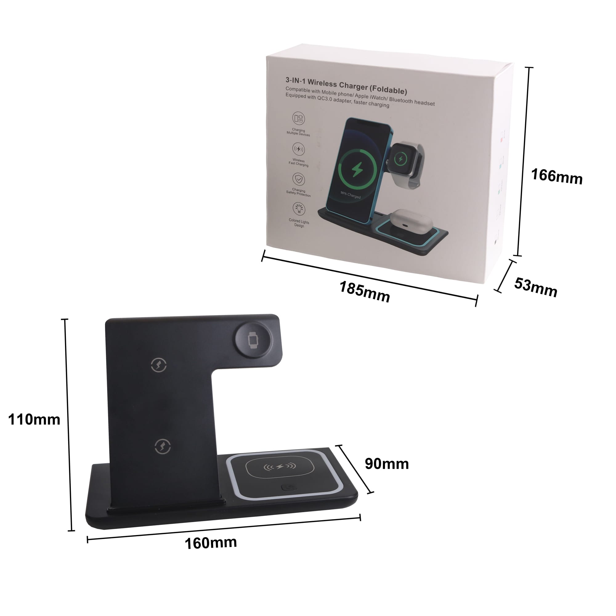 3-In-1 Portable Wireless Charger - PCT282 Image 