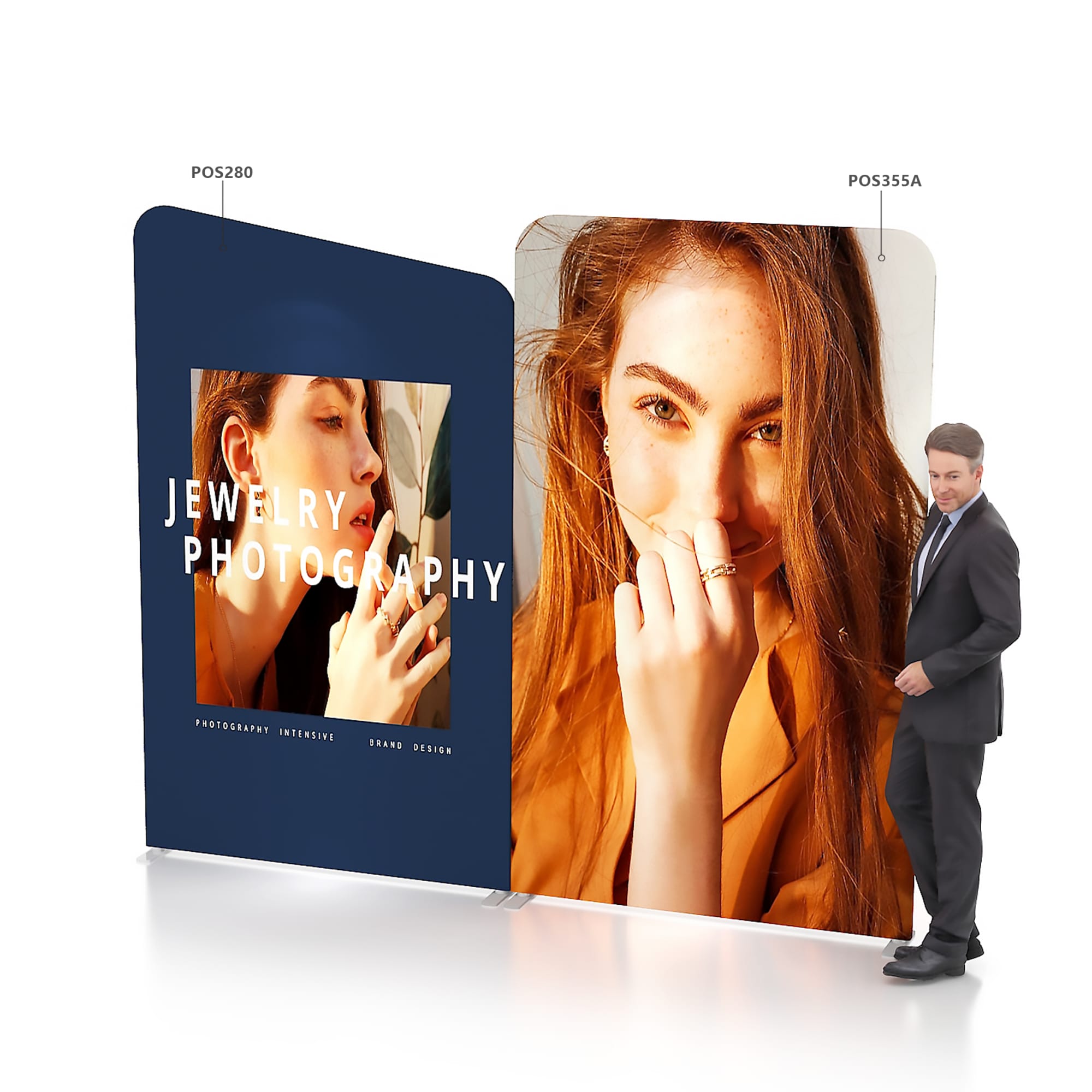 Alternative view of 1.5m Straight Tension Fabric Display Wall