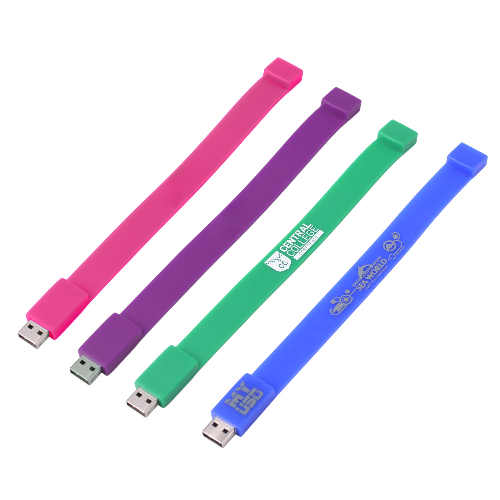 Rectangular Silicone Wristband Flash Drive - PCU623 Image
