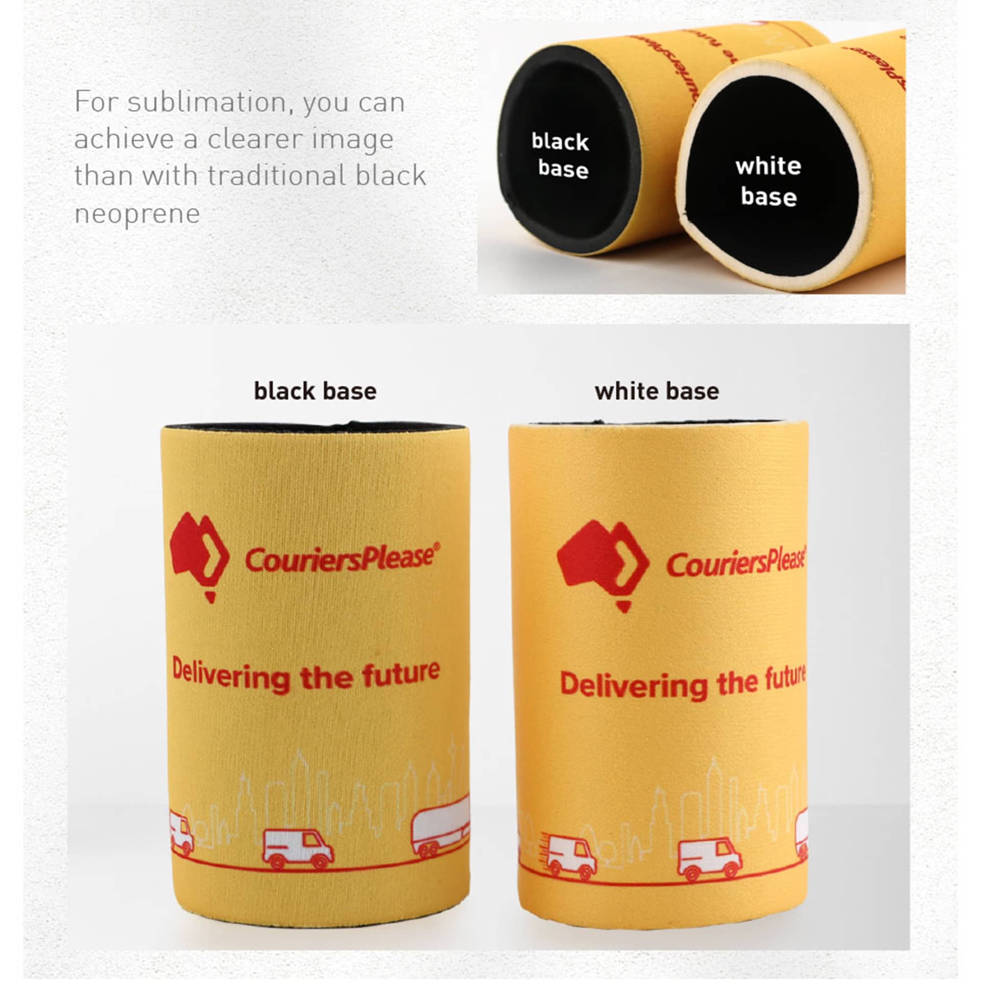 White DyeSub Stubby Holder Modern Promotions