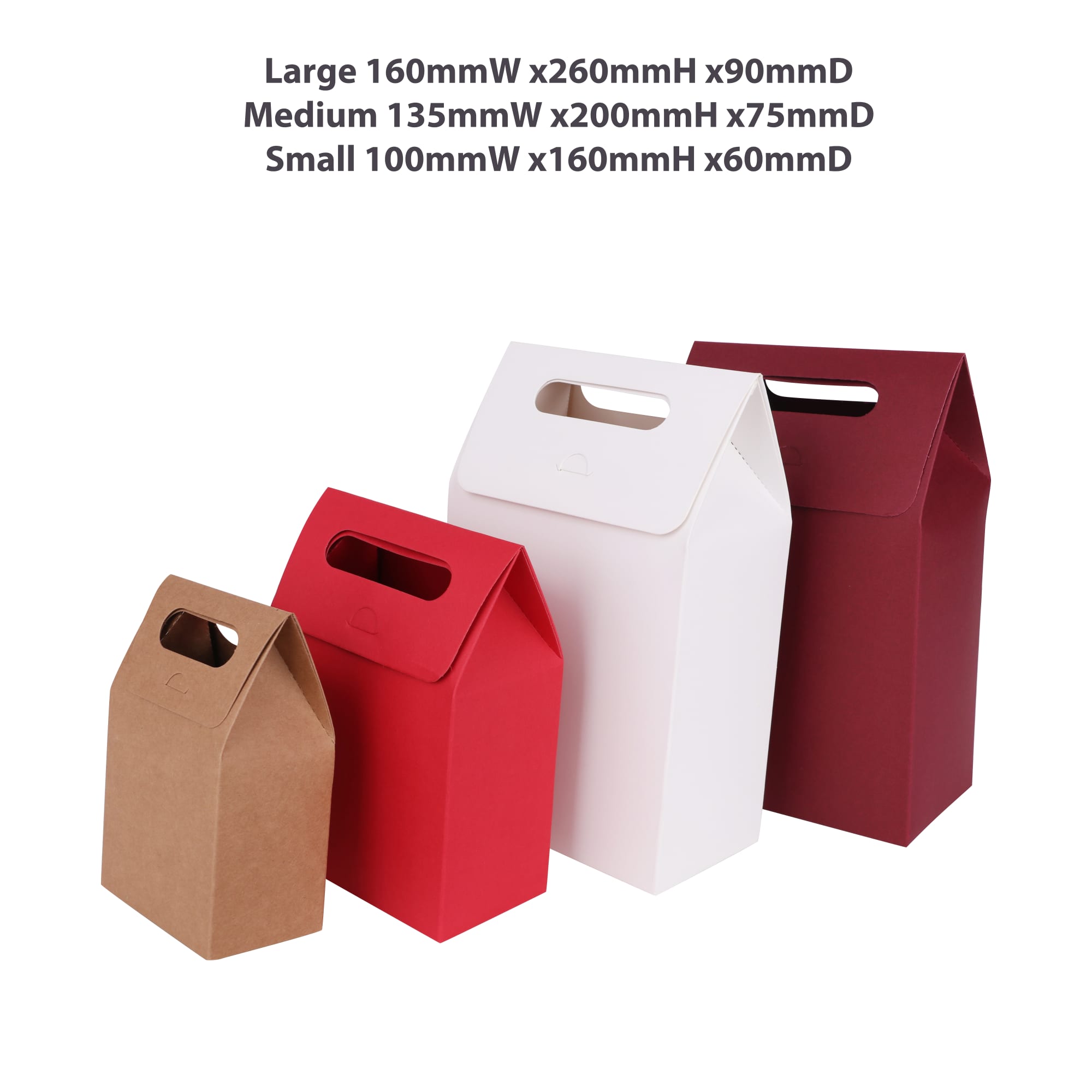 Die cut Handle Bag(160x260x90mm) - PCPB032 Image 