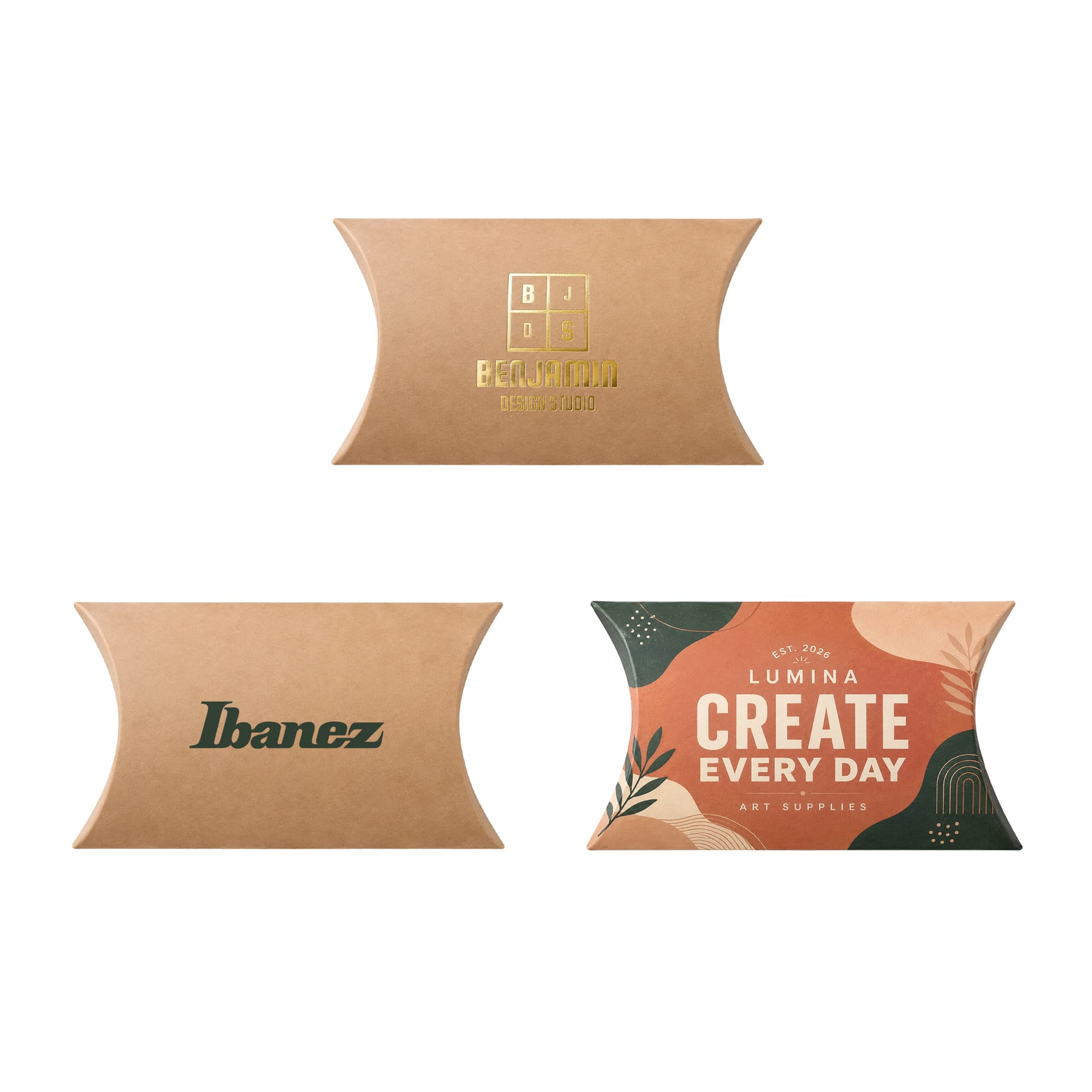 Small Brown Kraft Pillow Box(125 x 75 x 30mm) promotional product