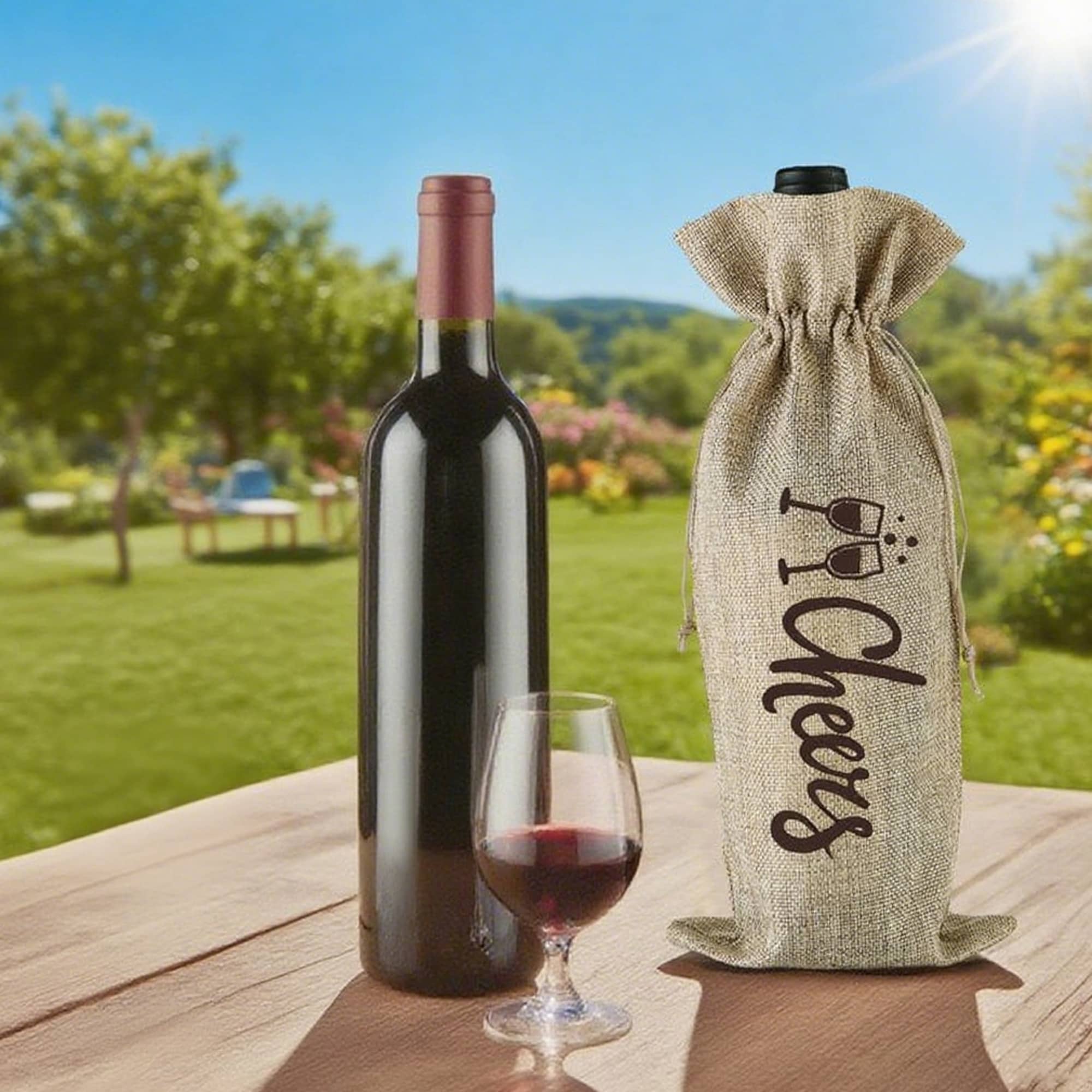 Wine Drawstring Bag