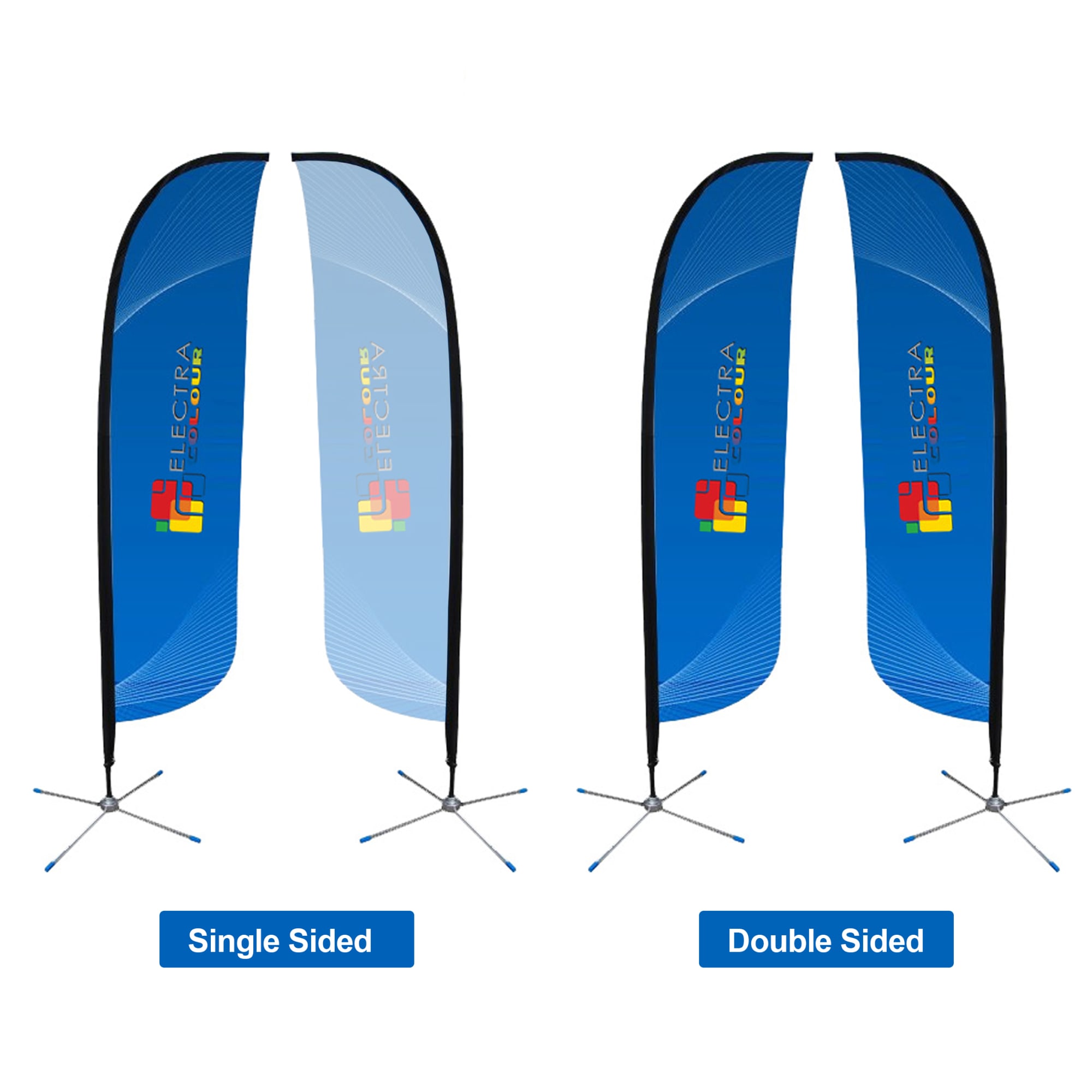 Medium(70.4*300cm) Convex Feather Banners 13ft