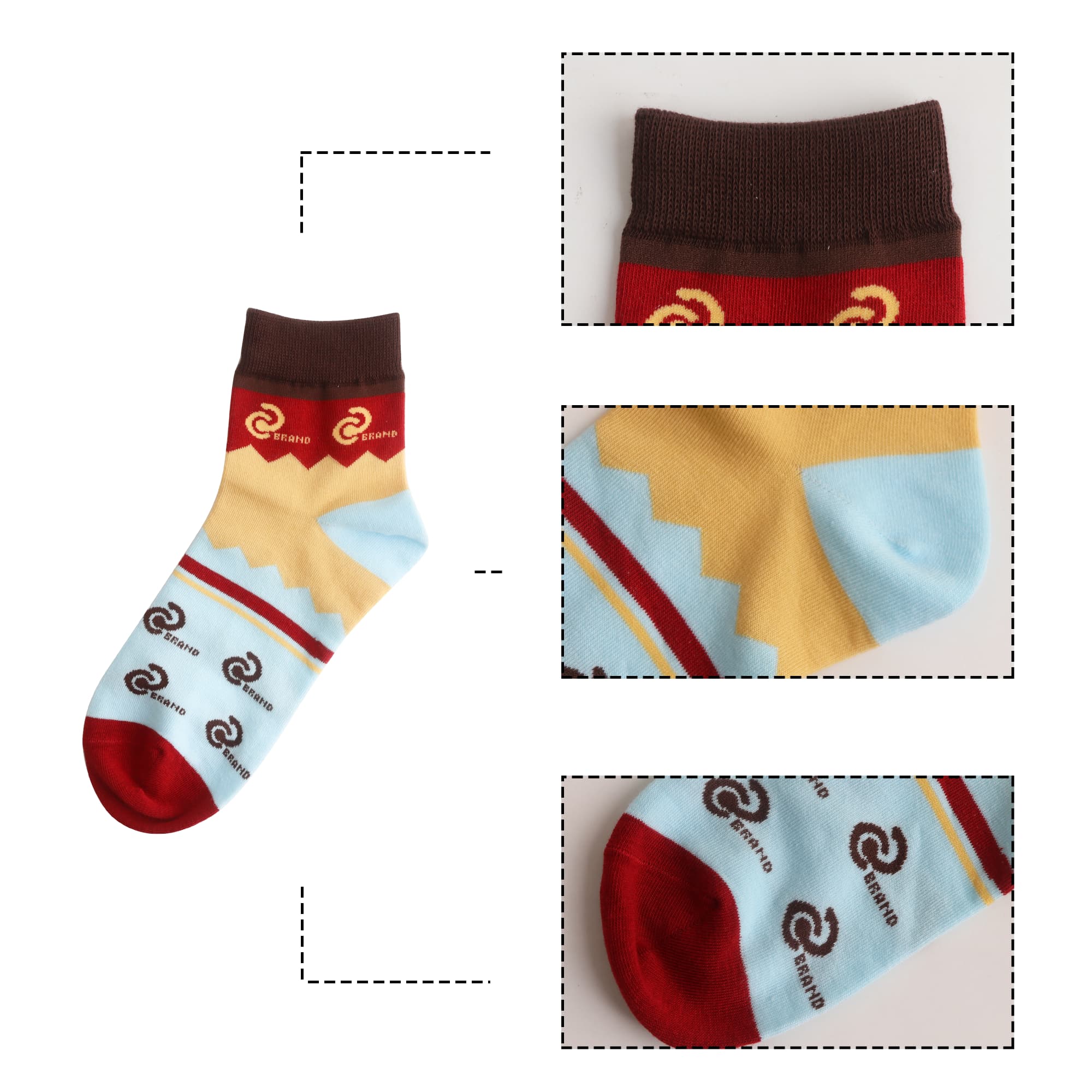 Ankle Custom Pattern Woven Socks - PCH214 Image