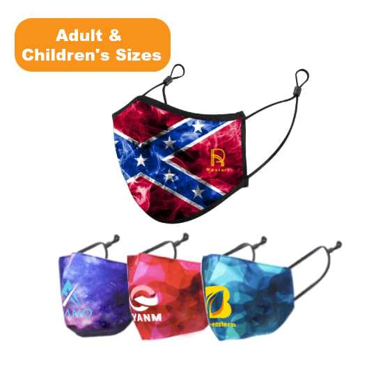 3 Ply Digital Print Reusable Face Mask - Adult & Children's Sizes - PCA068 Image