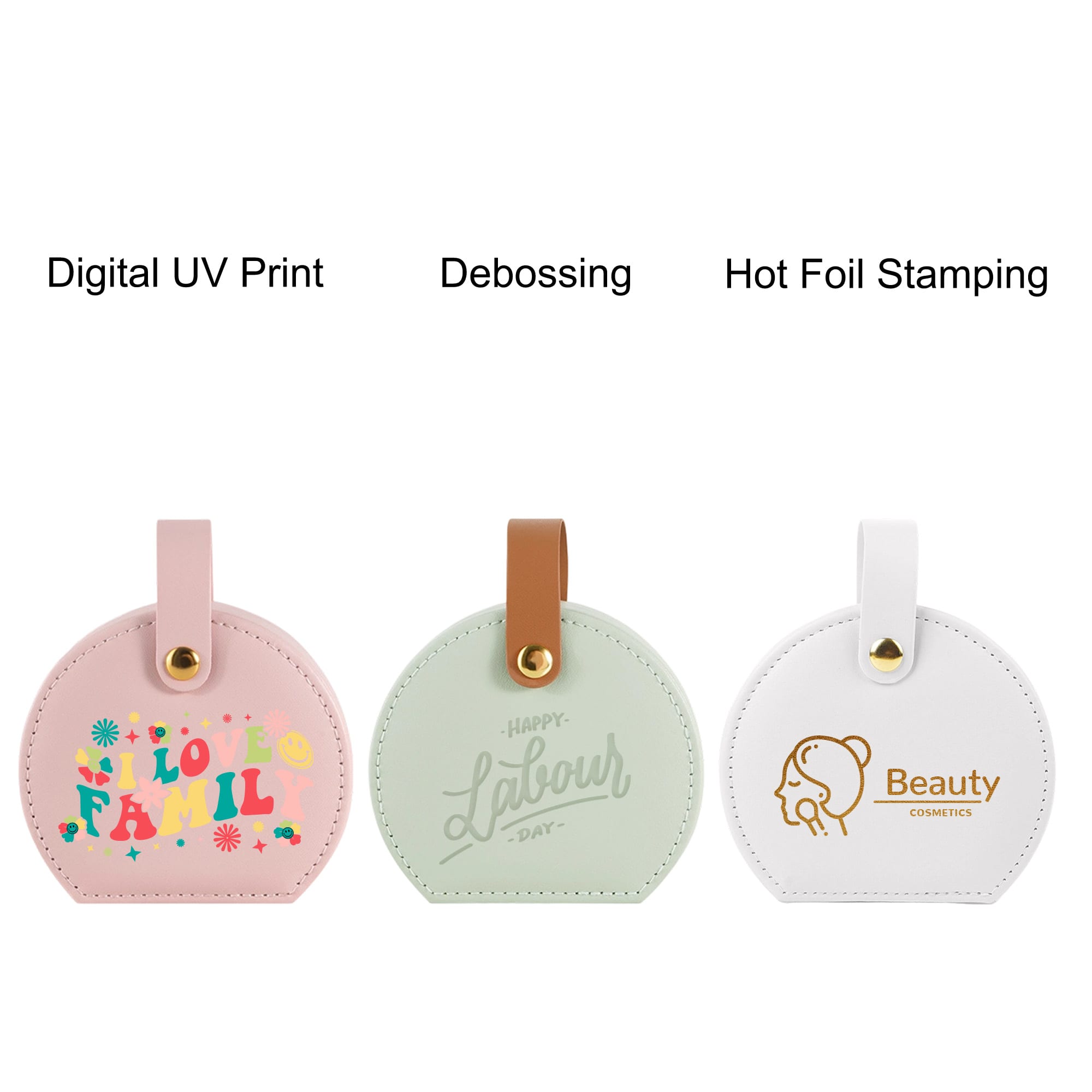 Small Portable PU Leather Jewellery Box