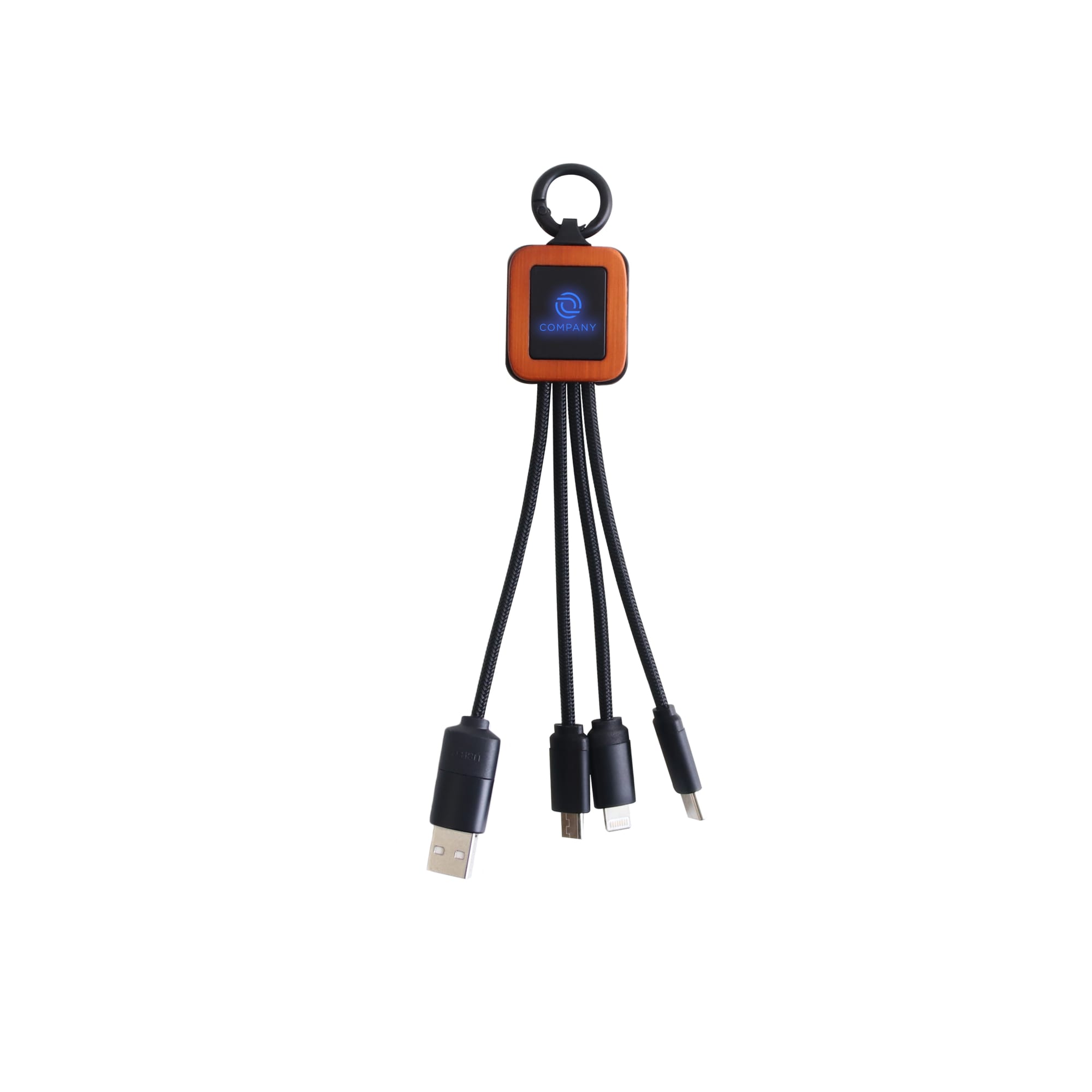 Alternative view of Light Up Charging Cable - Square Shape