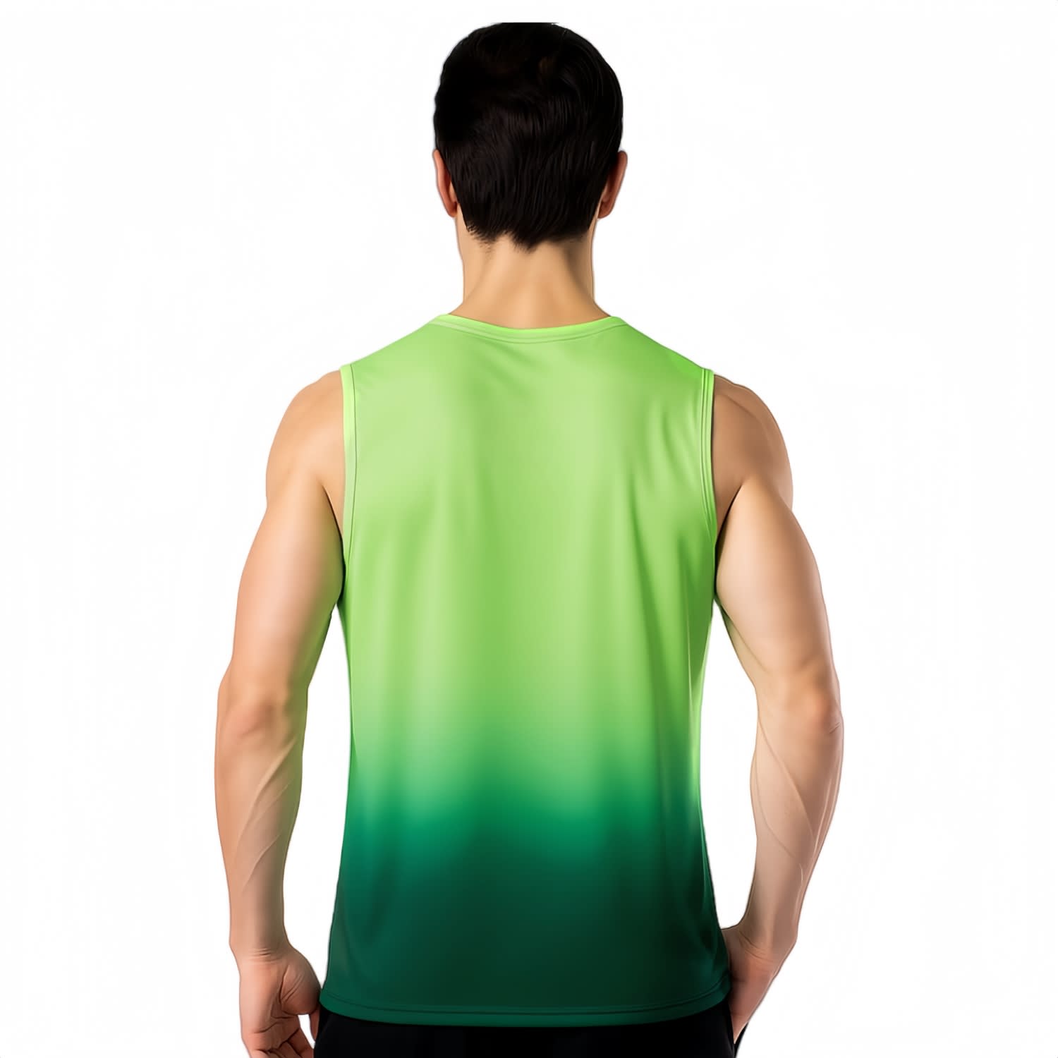 Alternative view of 100% Polyester Micro Mesh Sublimated Crew Neck Sleeveless Loose Singlet