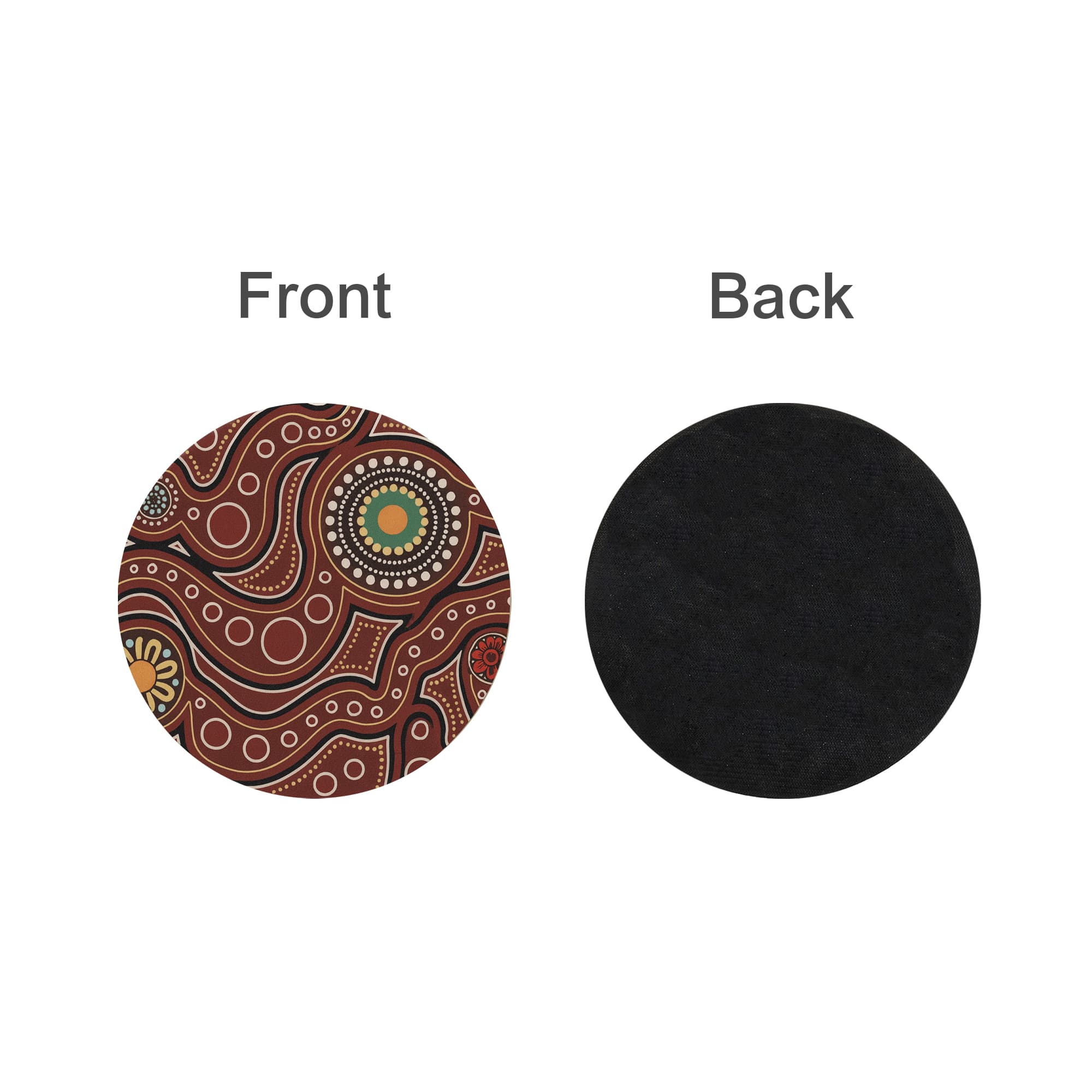 Alternative view of Round Soft Diatomaceous Coaster
