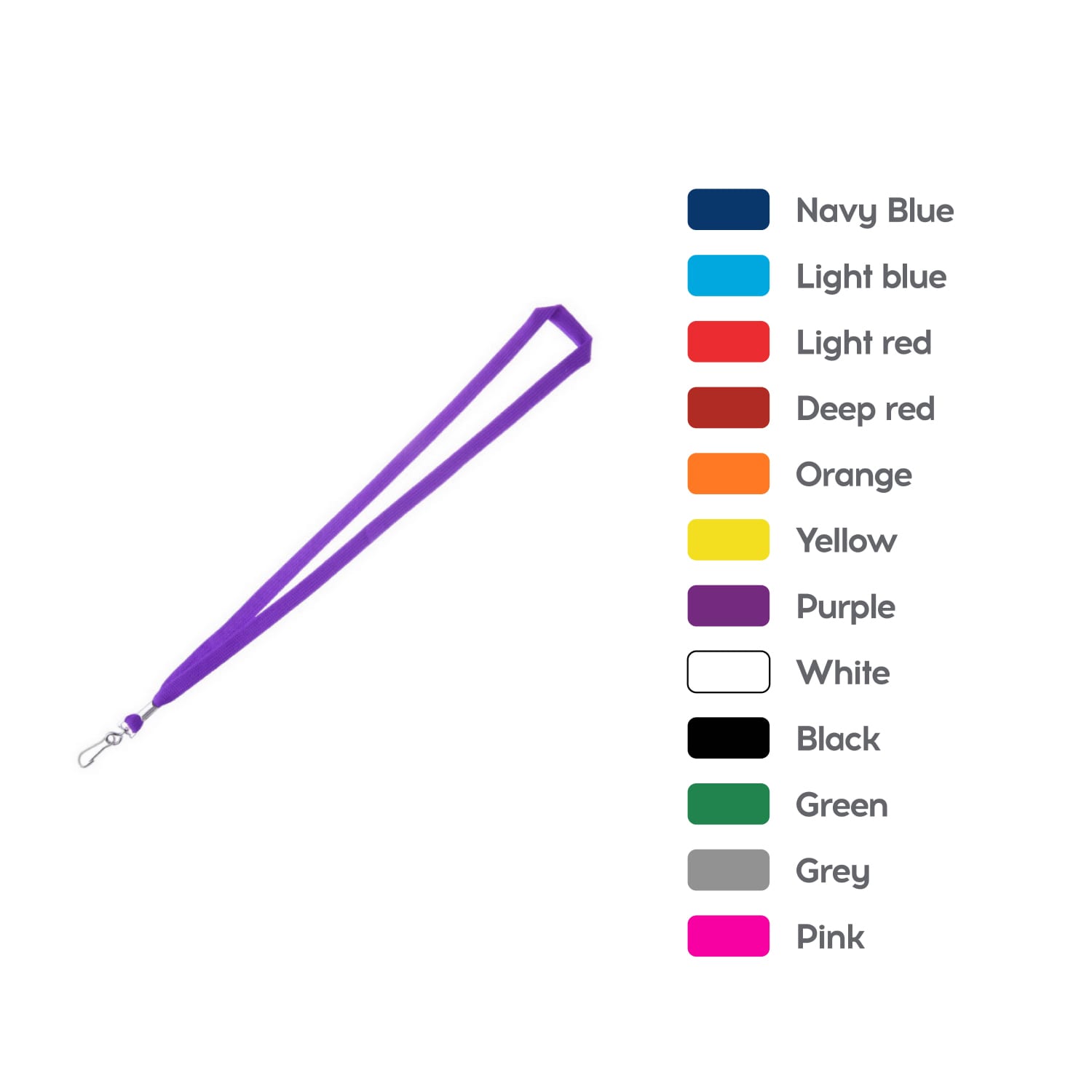 Unprinted Bootlace Lanyard