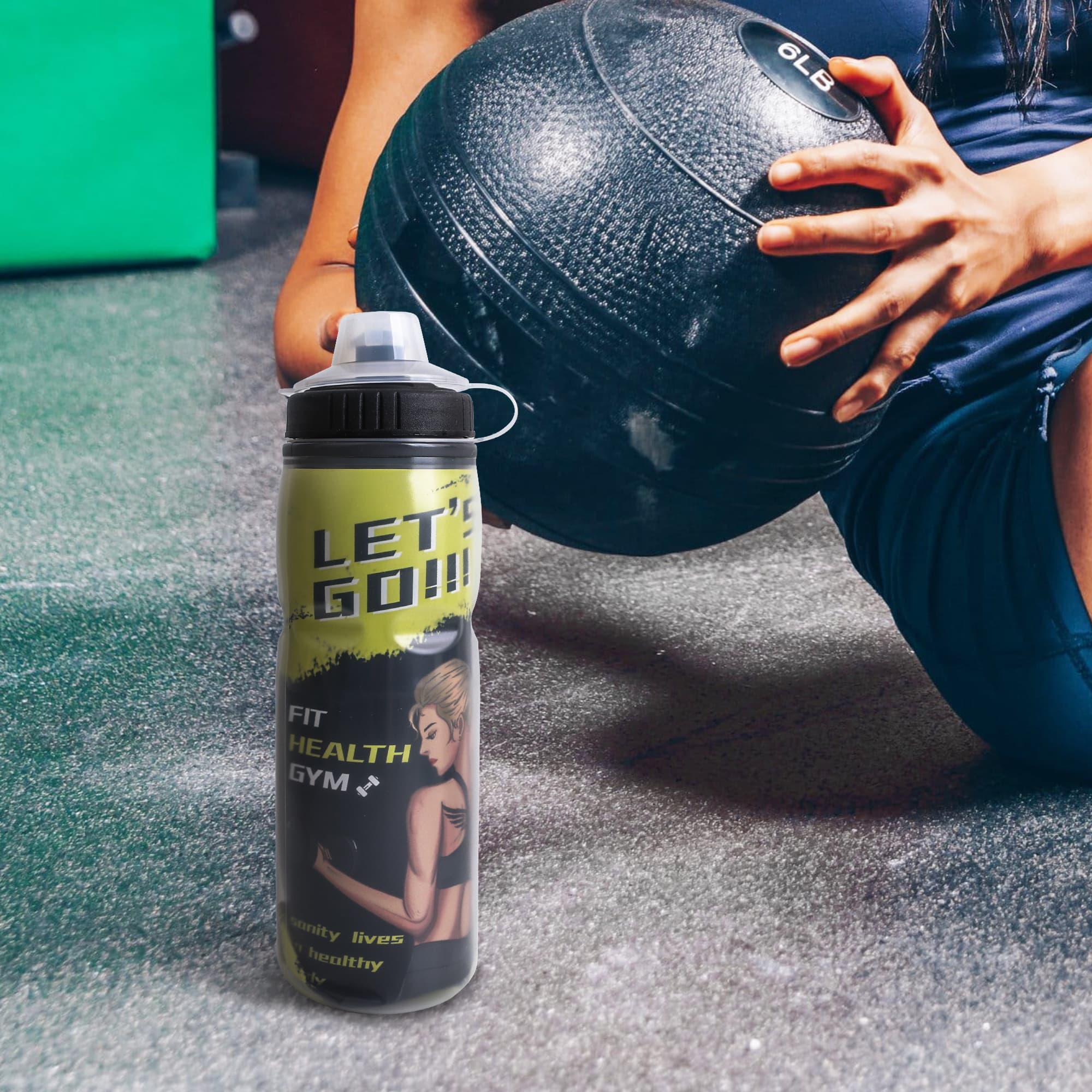 20oz 600ml Double Wall Squeeze Sports Water Bottle - PCD703 Image 