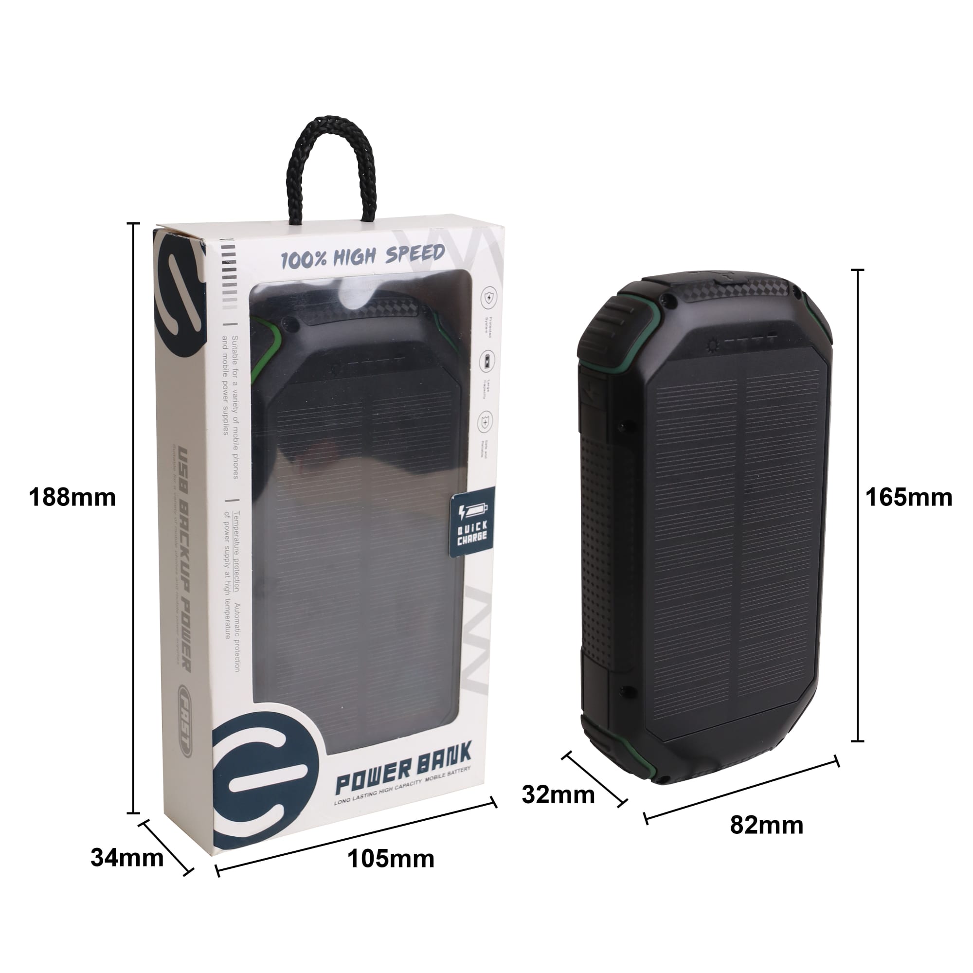 20000mAh Outdoor Solar Wireless Power Bank - PCB178 Image