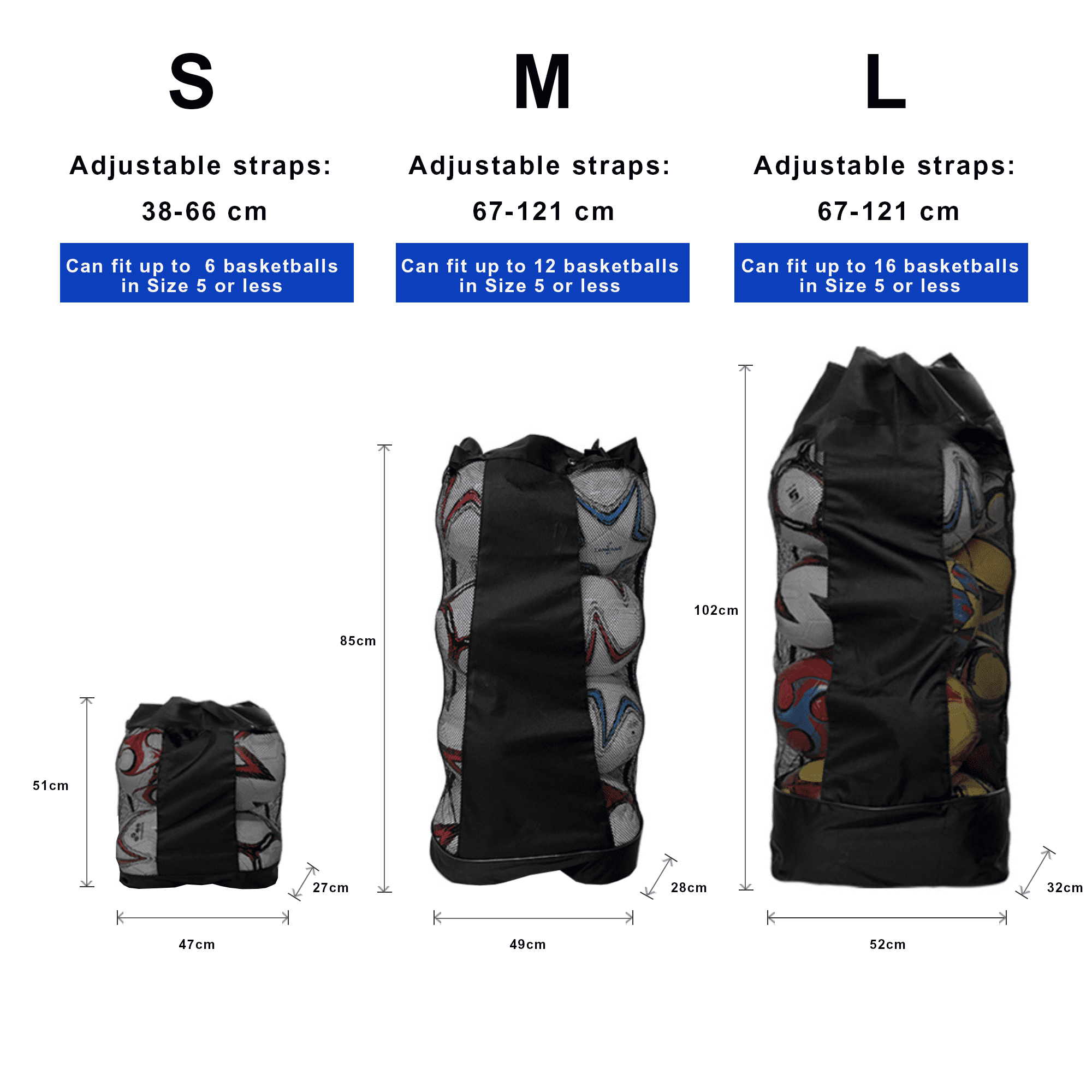Drawstring Mesh Ball Bag - Image 5
