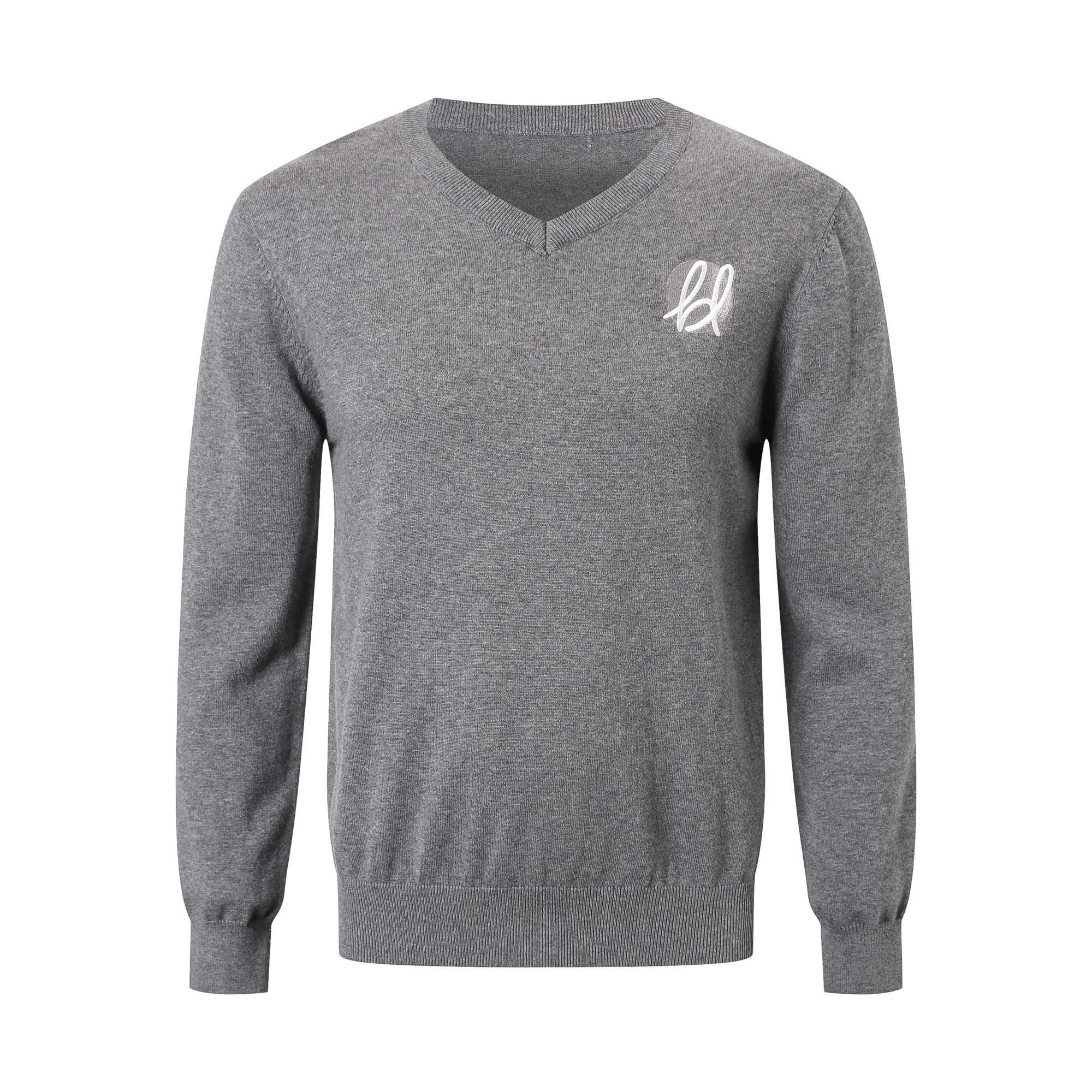 Men's 100% Cotton V-Collar Sweater