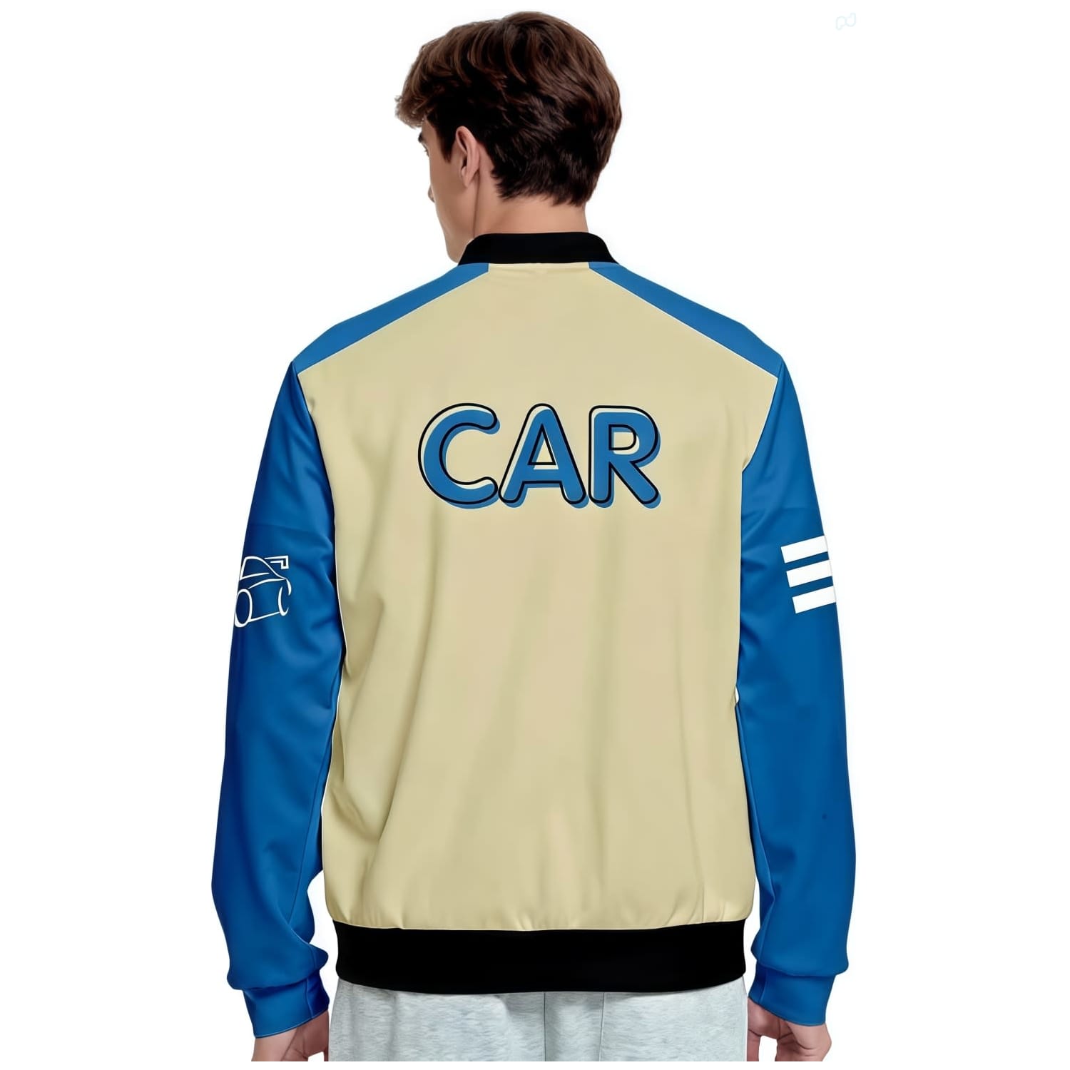 Alternative view of Unisex Polyester Scuba Sublimated Varsity Jacket