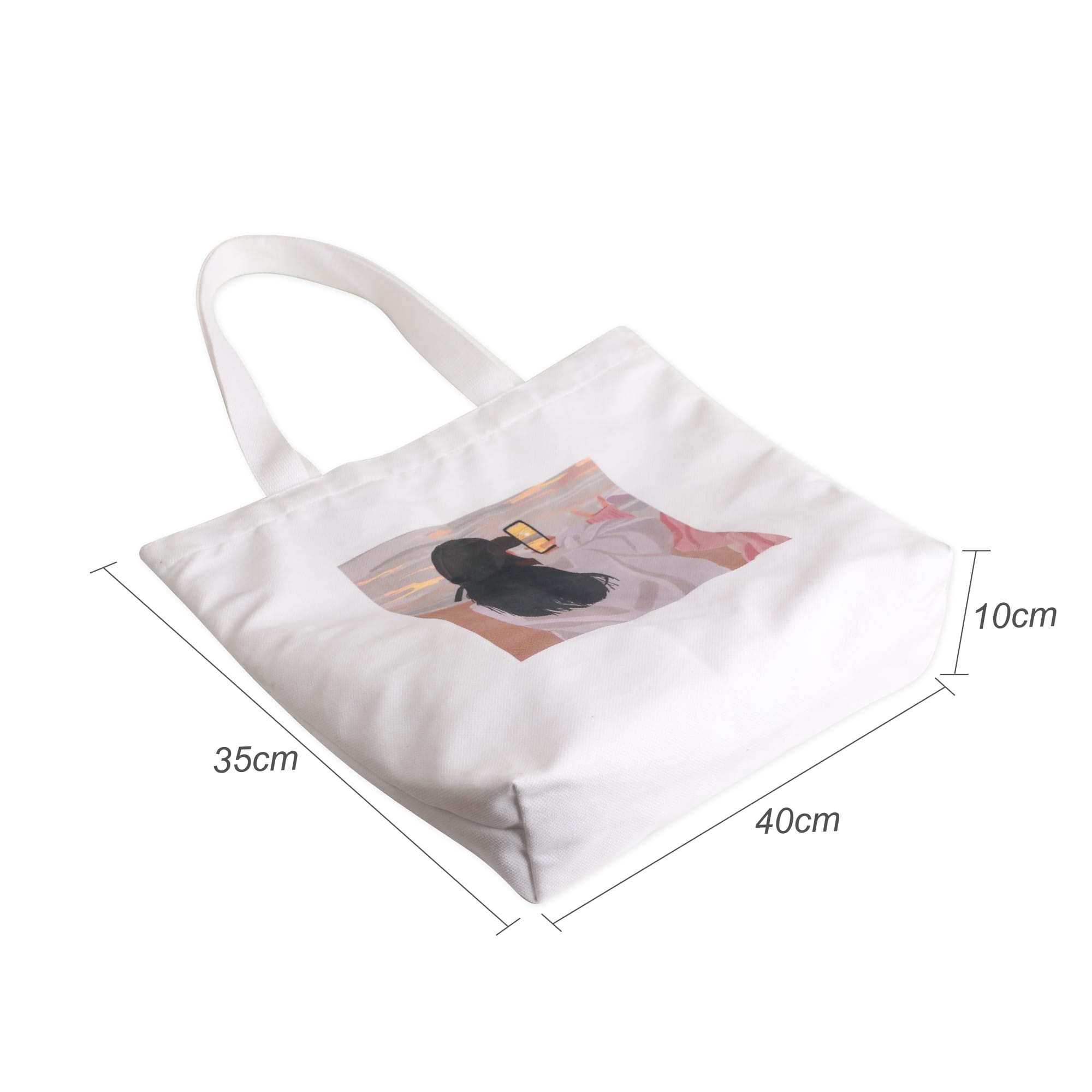 Velvet Tote Bag-Full colour both side - PCBC152 Image 
