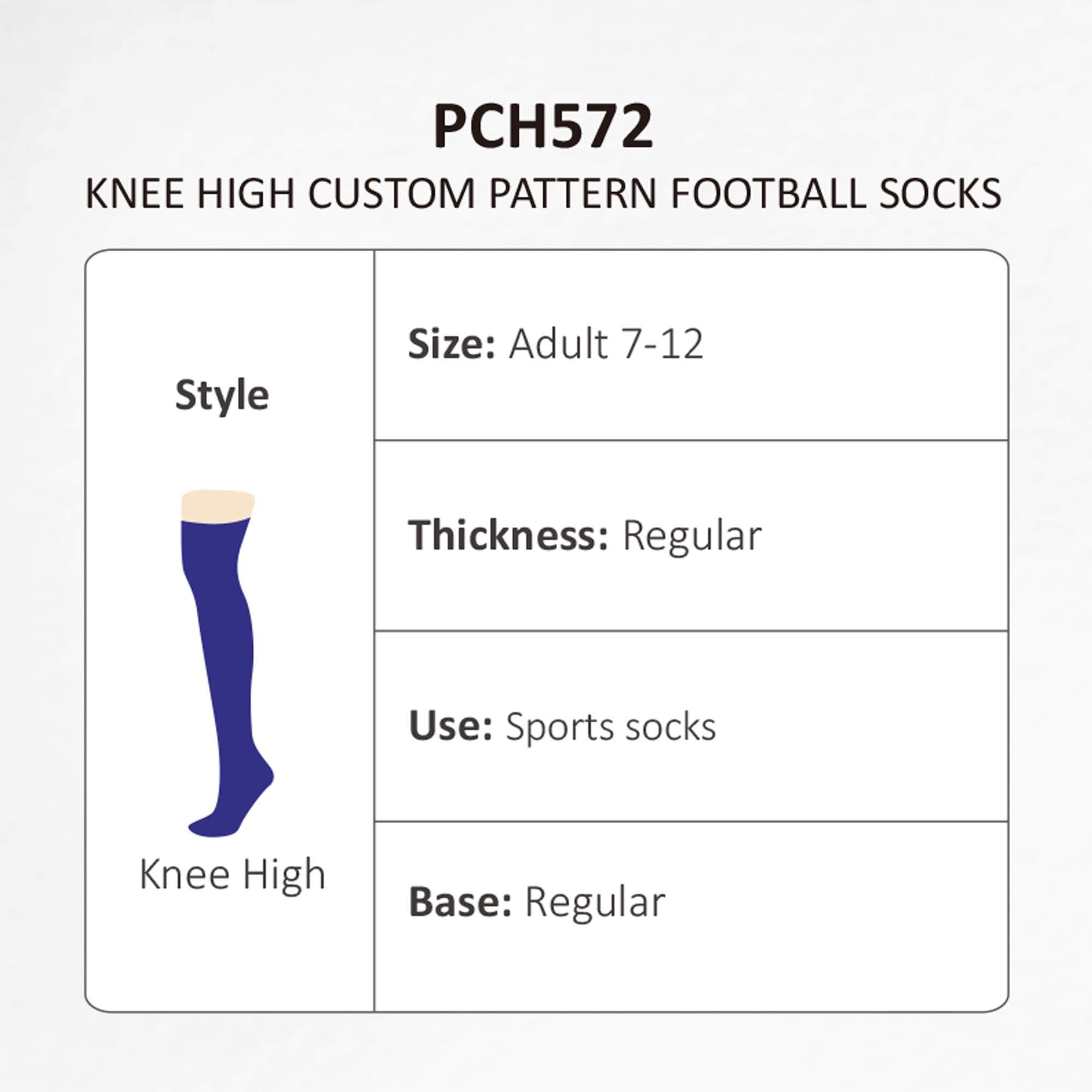 Knee High Custom Pattern Football Socks - PCH572 Image