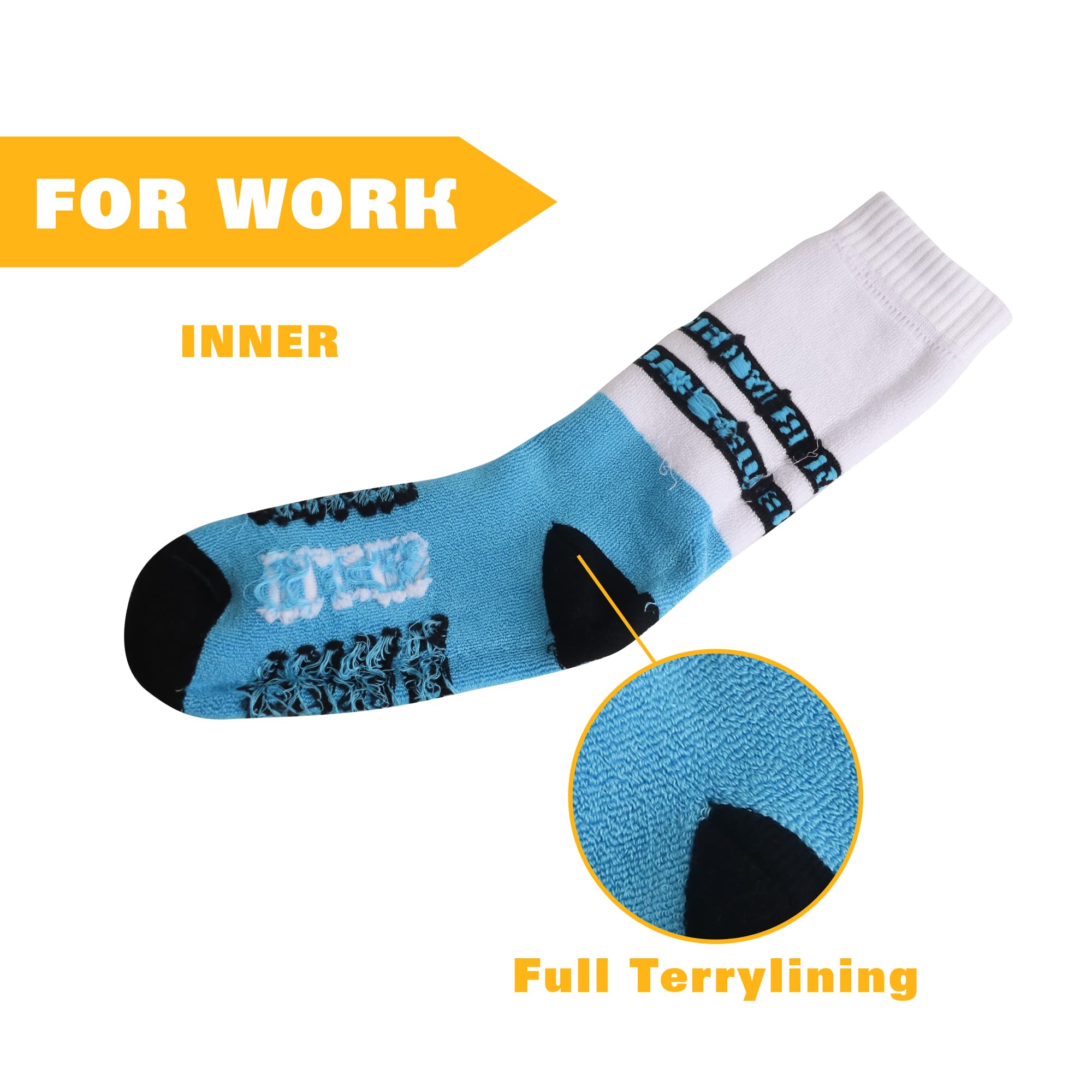 Crew Woven Bamboo Work Socks - PCH568 Image