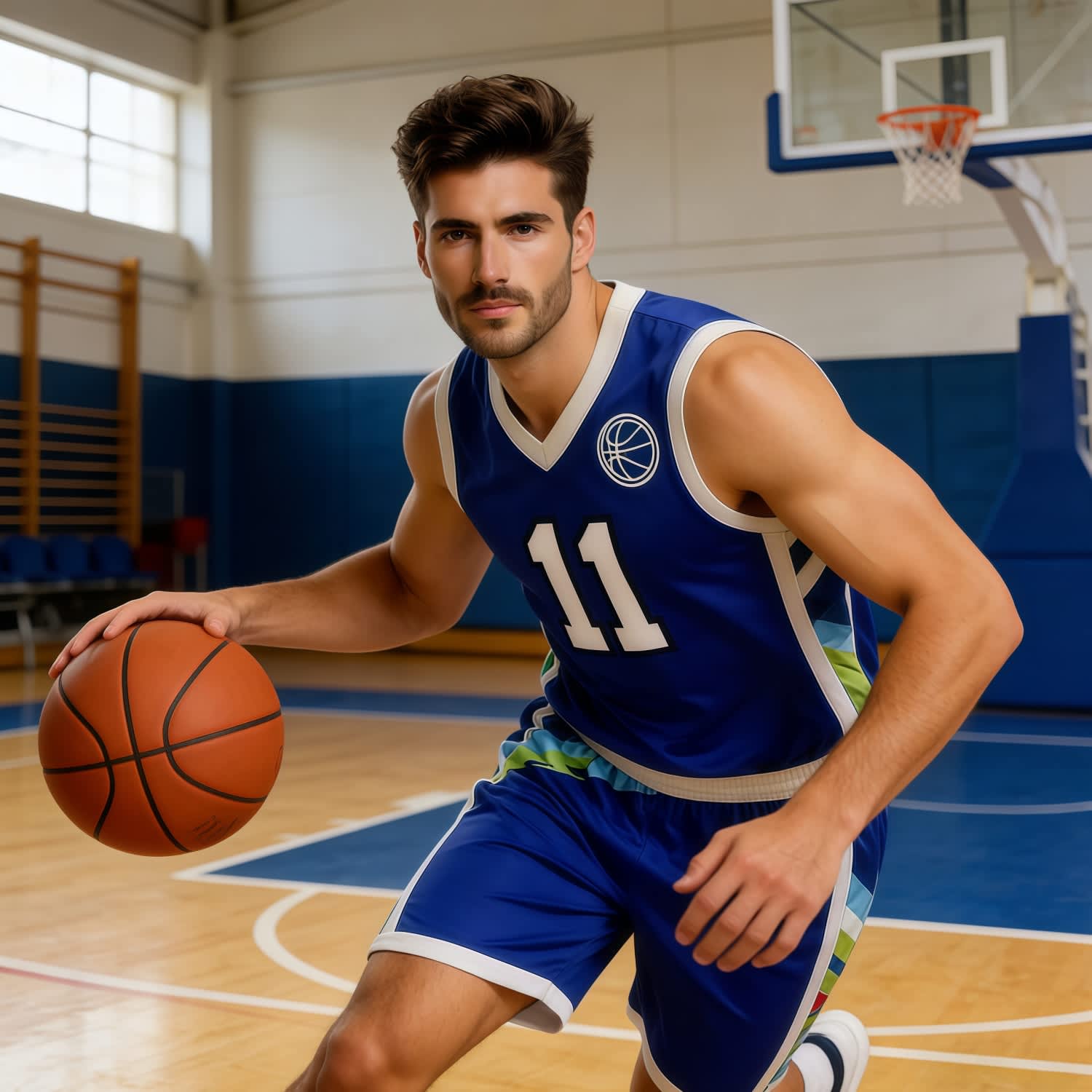 Alternative view of 100% Polyester Sublimated Breathable V-Neck Sleeveless Sport Jersey
