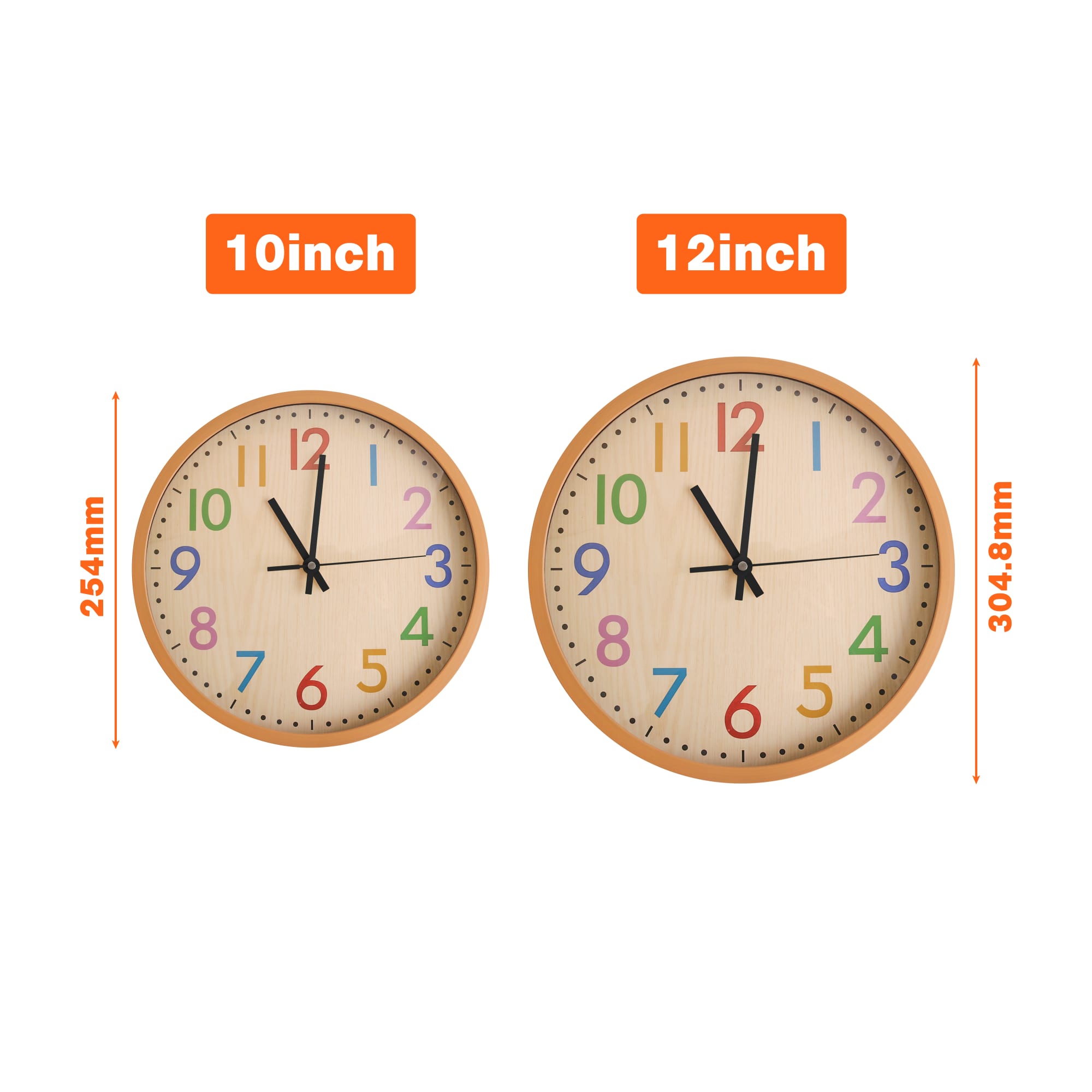 Wood Grain Round Wall Clock - PCH639 Image 
