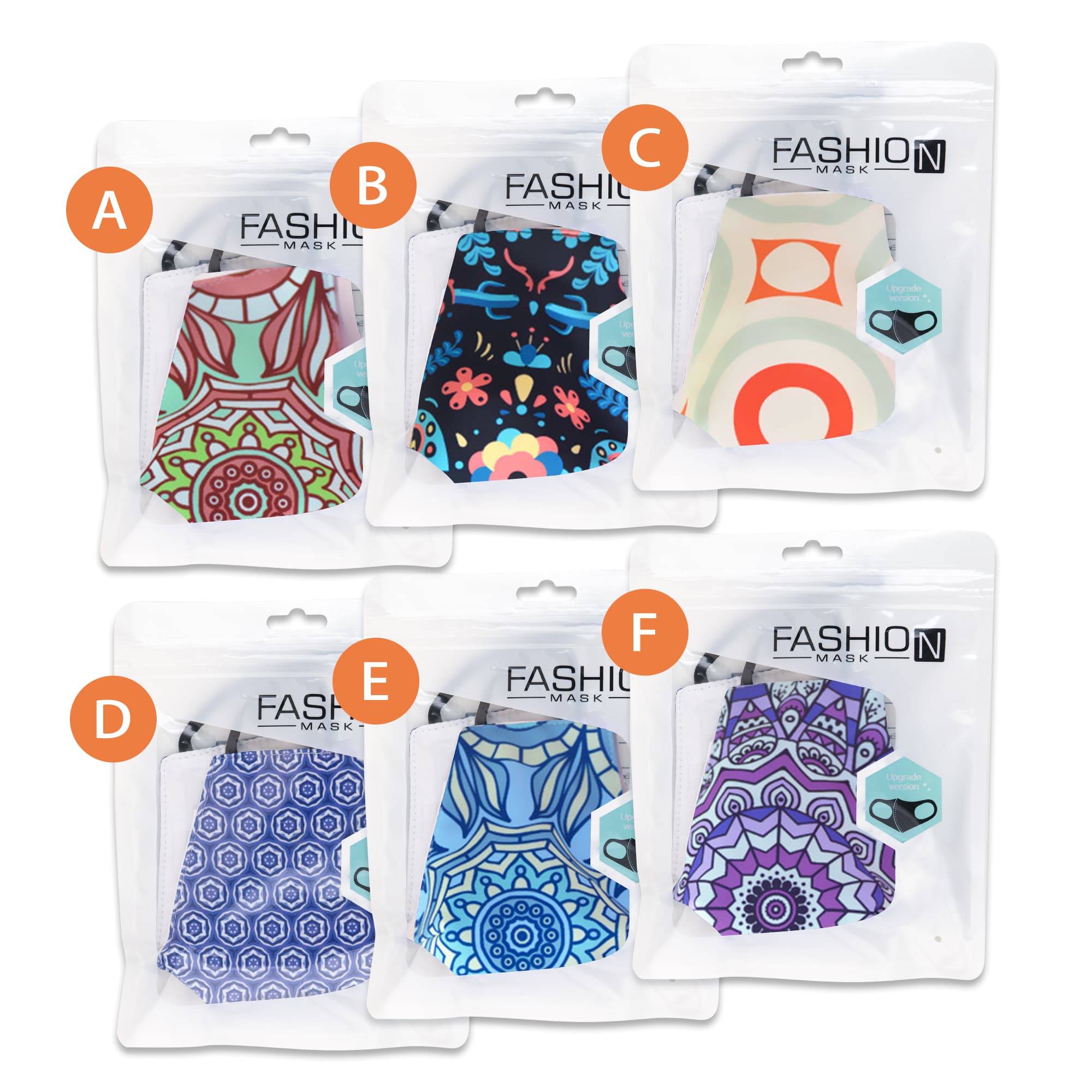 3- Ply Cotton Reusable Face Mask- 6 designs available - PCA067 Image